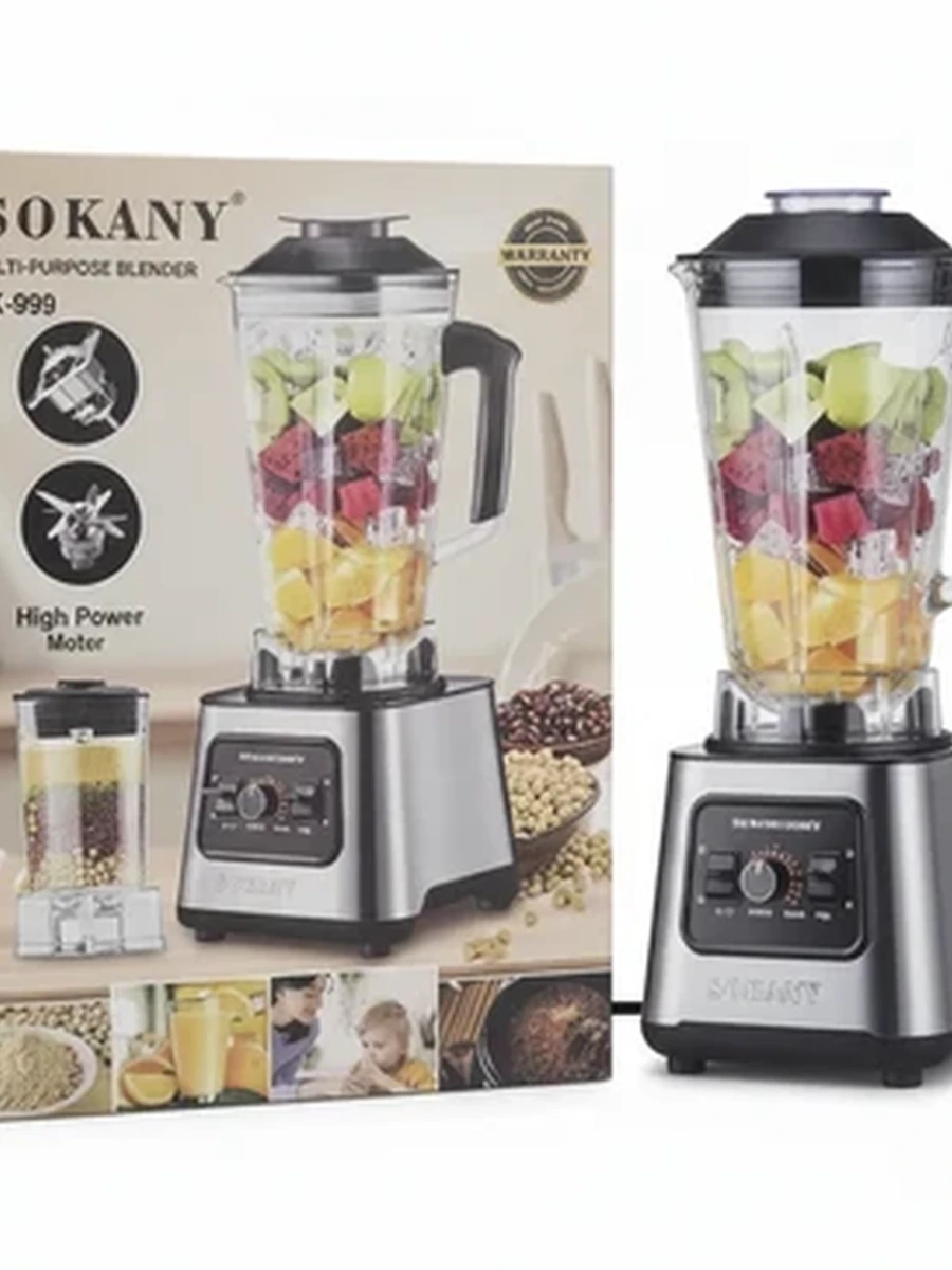Профессиональный стационарный блендер Sokany SK-999 6000 Вт для смузи и коктейлей
