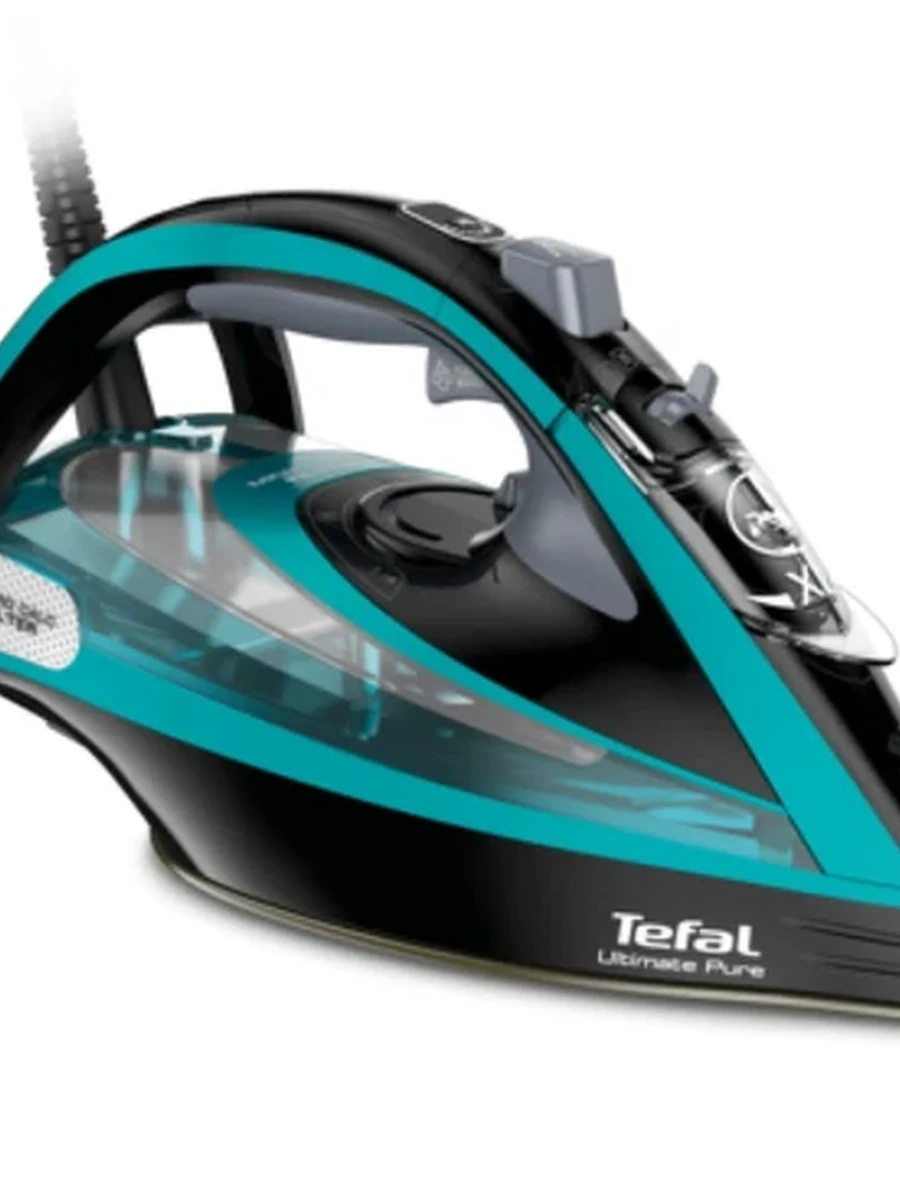 Утюг Tefal Ultimate Pure FV9837E0 бирюзовый/черный
