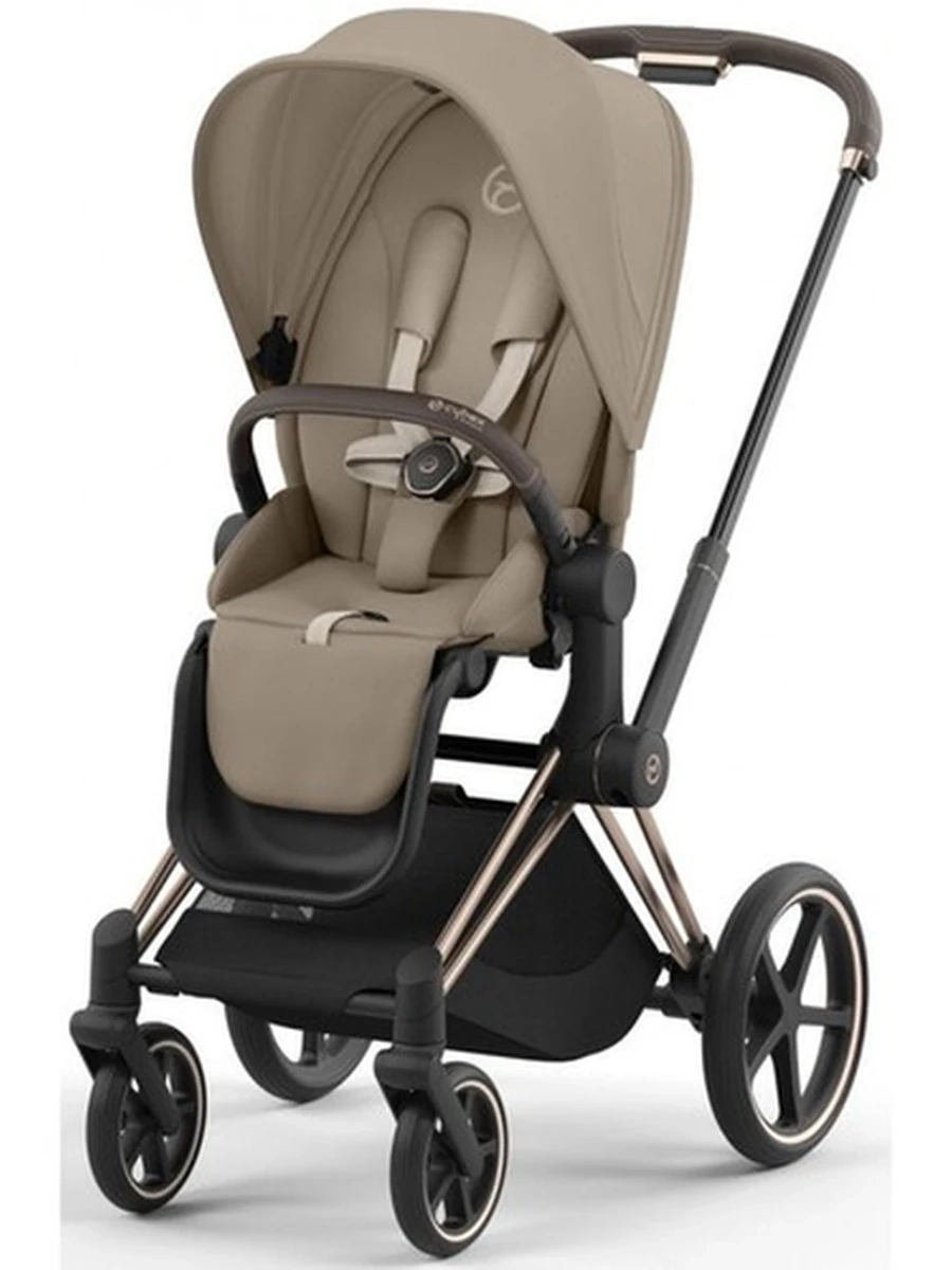 Cybex Priam 4.0 коляска  Cozy Beige шасси Rosegold