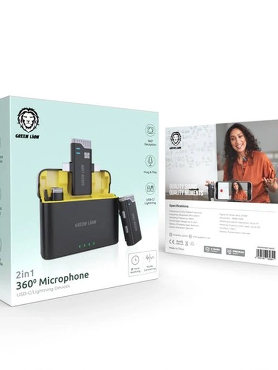 Петличный микрофон 2in1 360 Microphone