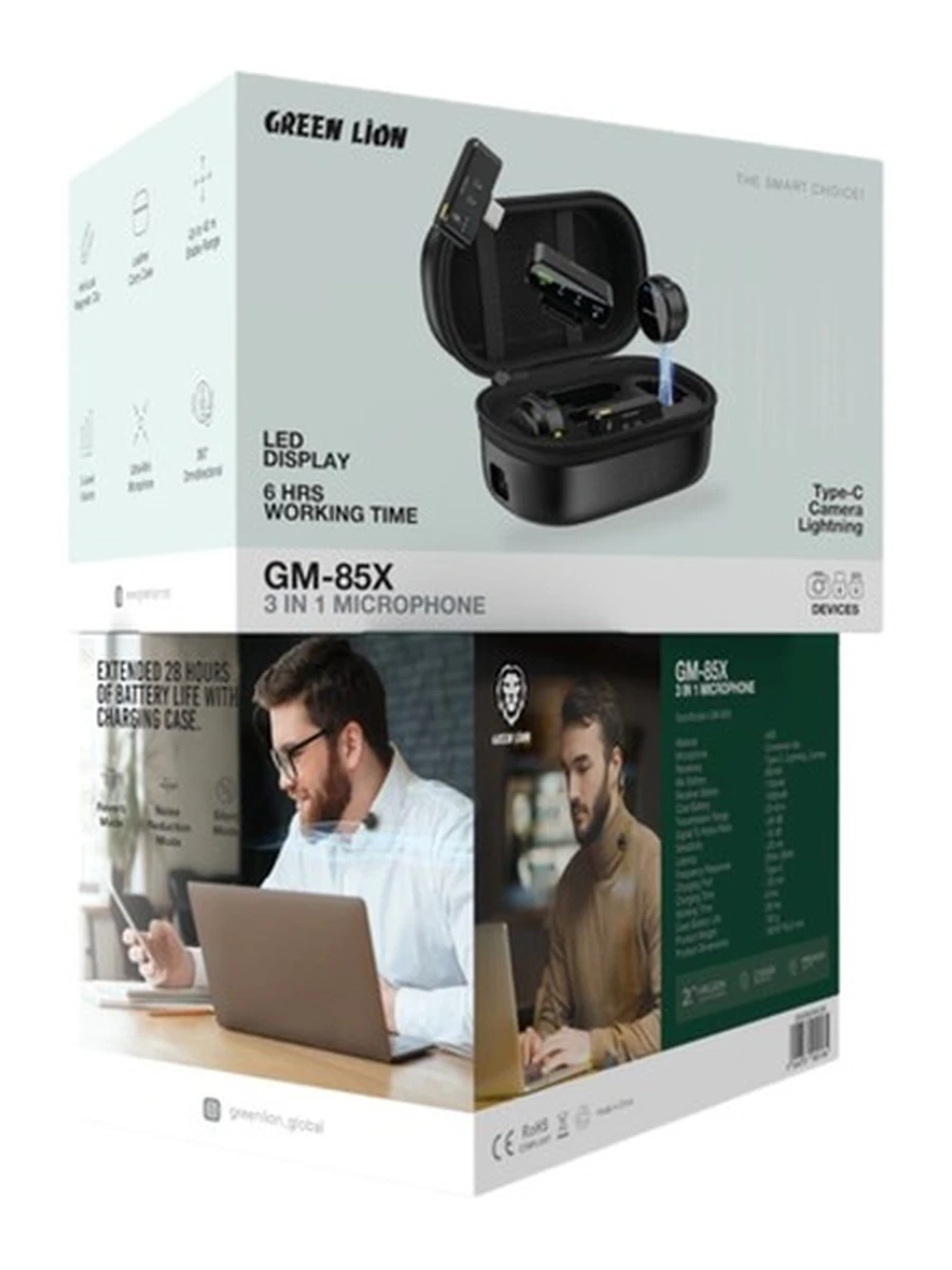 Петличный микрофон 3in1 GM-85X Microphone