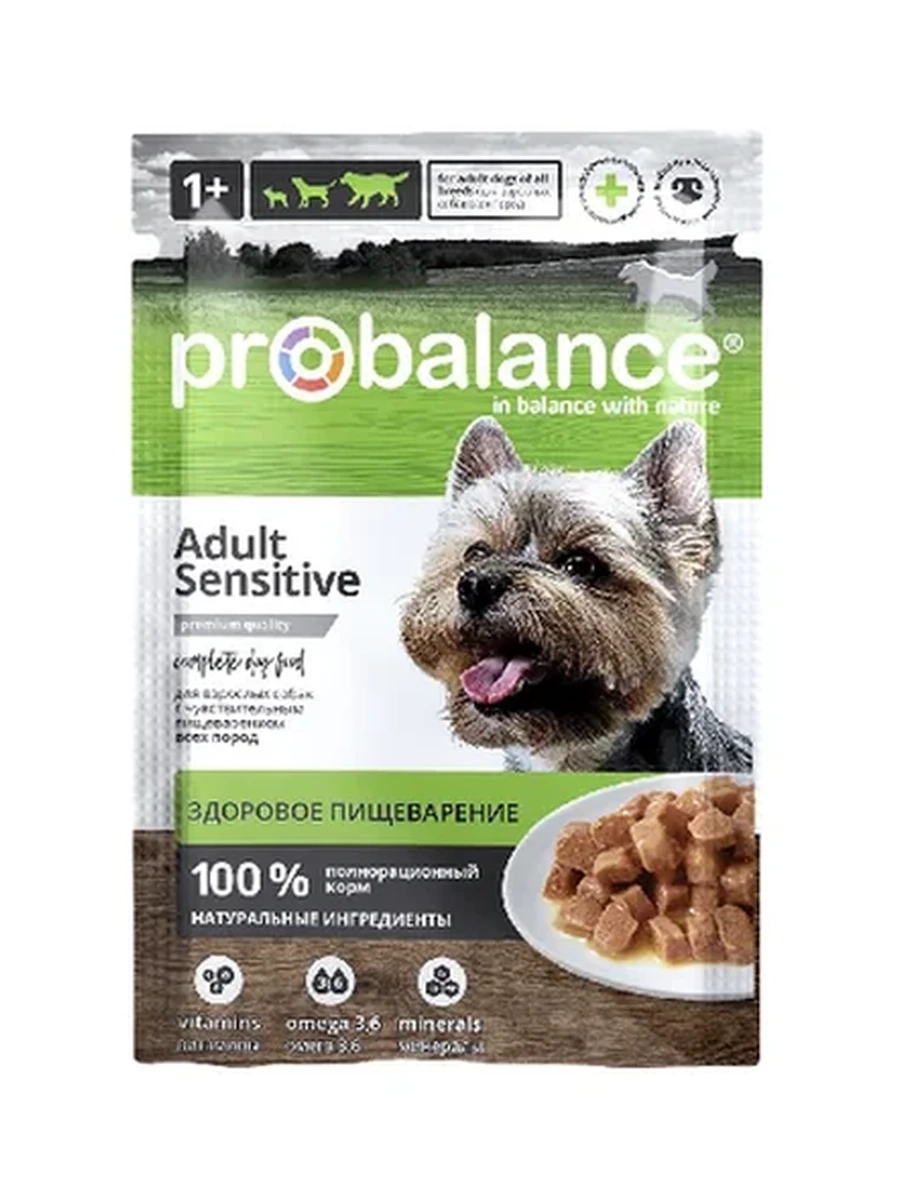 КОРМ Д/СОБАК PROBALANCE SENSITIVE С ЧУСТВИТЕЛЬНЫМ ПИЩЕВАРЕНИЕМ 85ГР