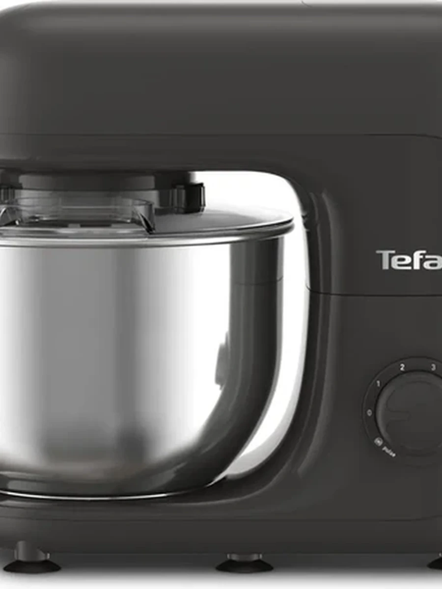 Кухонная машина Tefal Bake Essential QB161H38, черная.