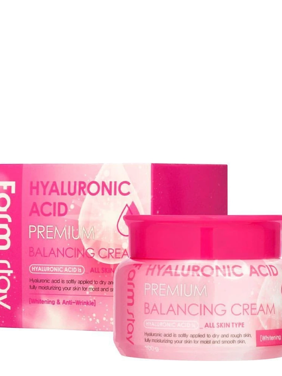 Балансирующий крем с гиалуроновой кислотой Hyaluronic Acid Premium Balancing Cream, FARMSTAY 100 г