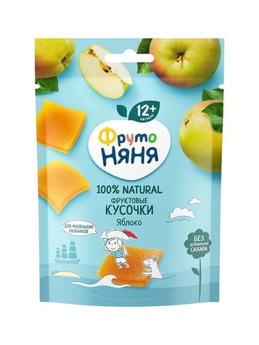 Фруто няня Фруктовые кусочки Яблоко 53 гр