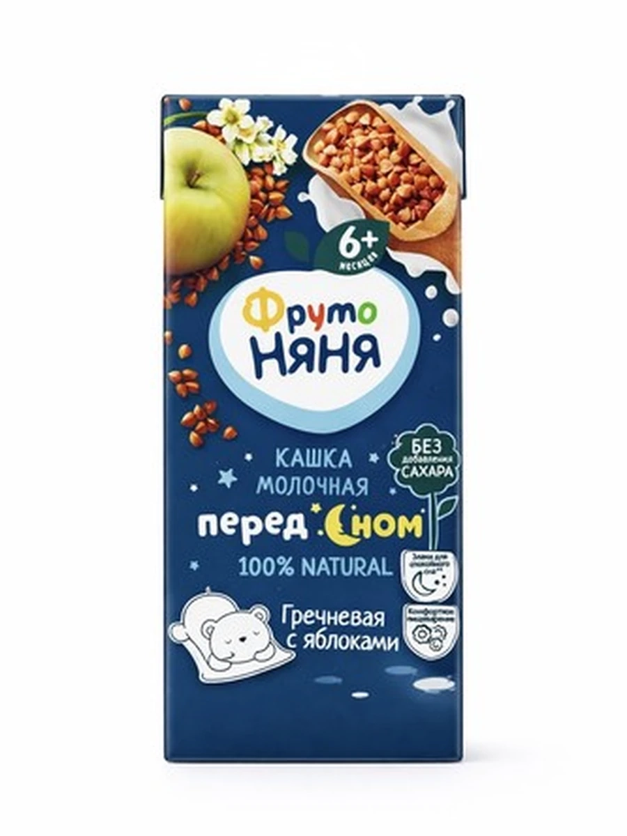 Фруто няня Готовая каша Гречневая с яблоком 0.2 ml