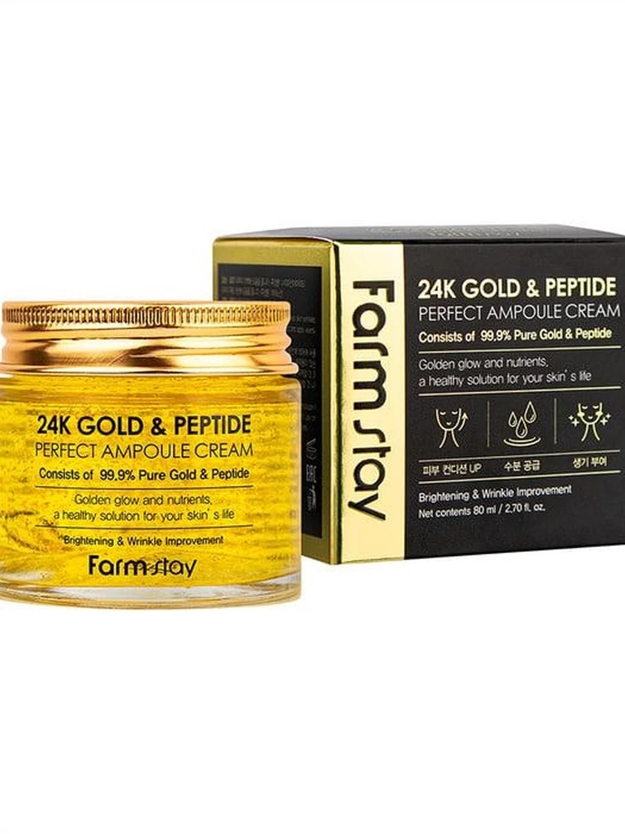 Farmstay 24K Gold & Peptide Perfect Ампульный крем 80 мл