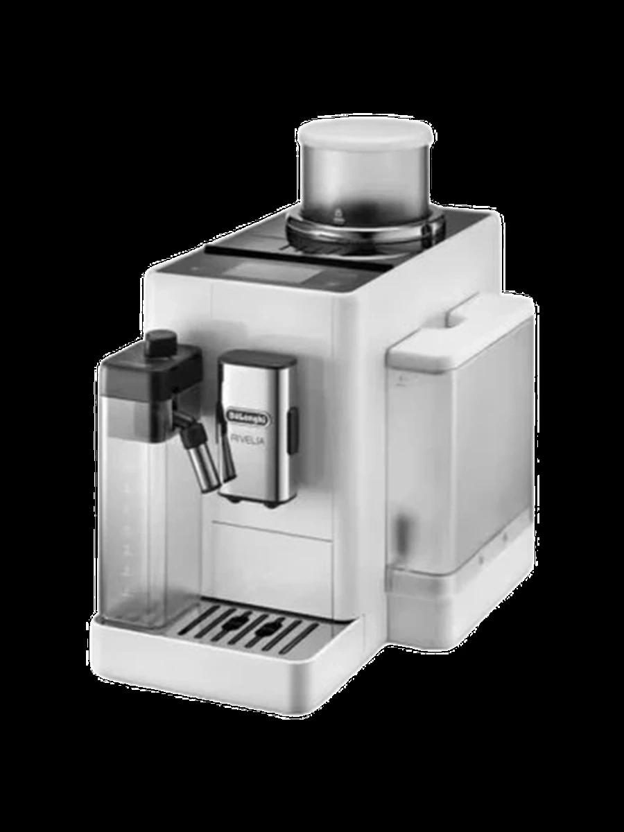 Кофемашина Delonghi EXAM440.55.W белый  [1450 Вт, 19 Бар, авто, 1.4 л, дисплей, исп. кофе - зерновой, молотый]