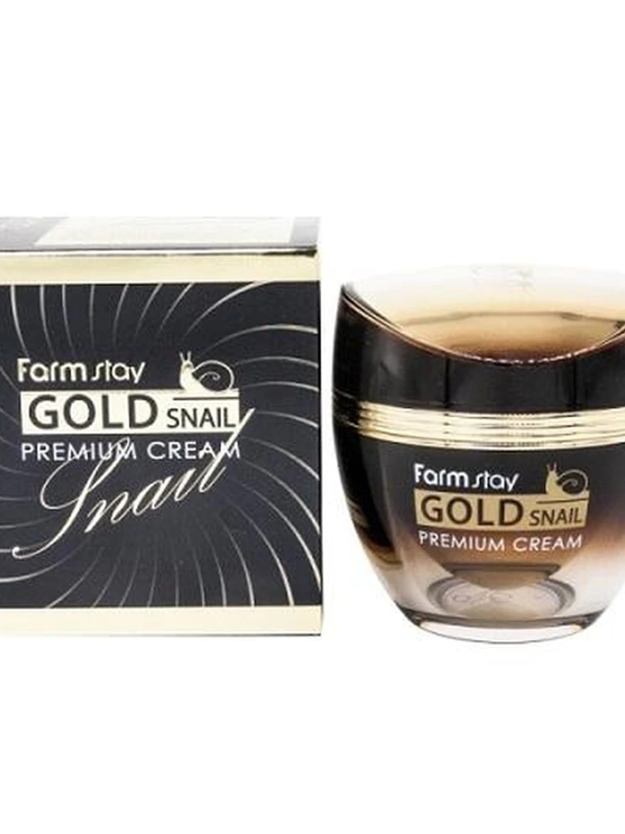 Крем для лица с золотом и муцином улитки Farmstay Gold Snail Premium Cream 50мл