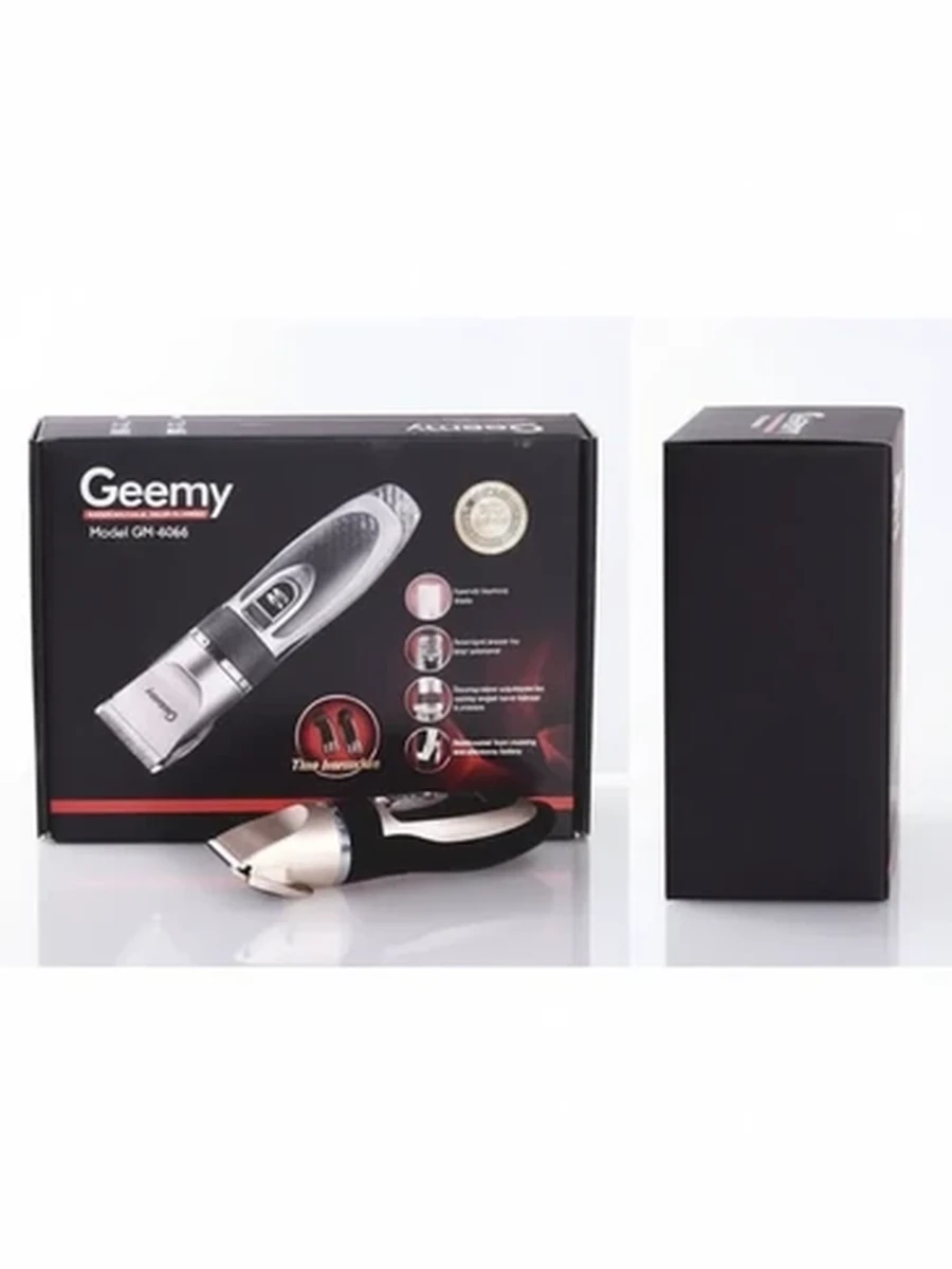 Профессиональная машинка для стрижки волос и бороды Geemy GM-6066 аккумуляторная