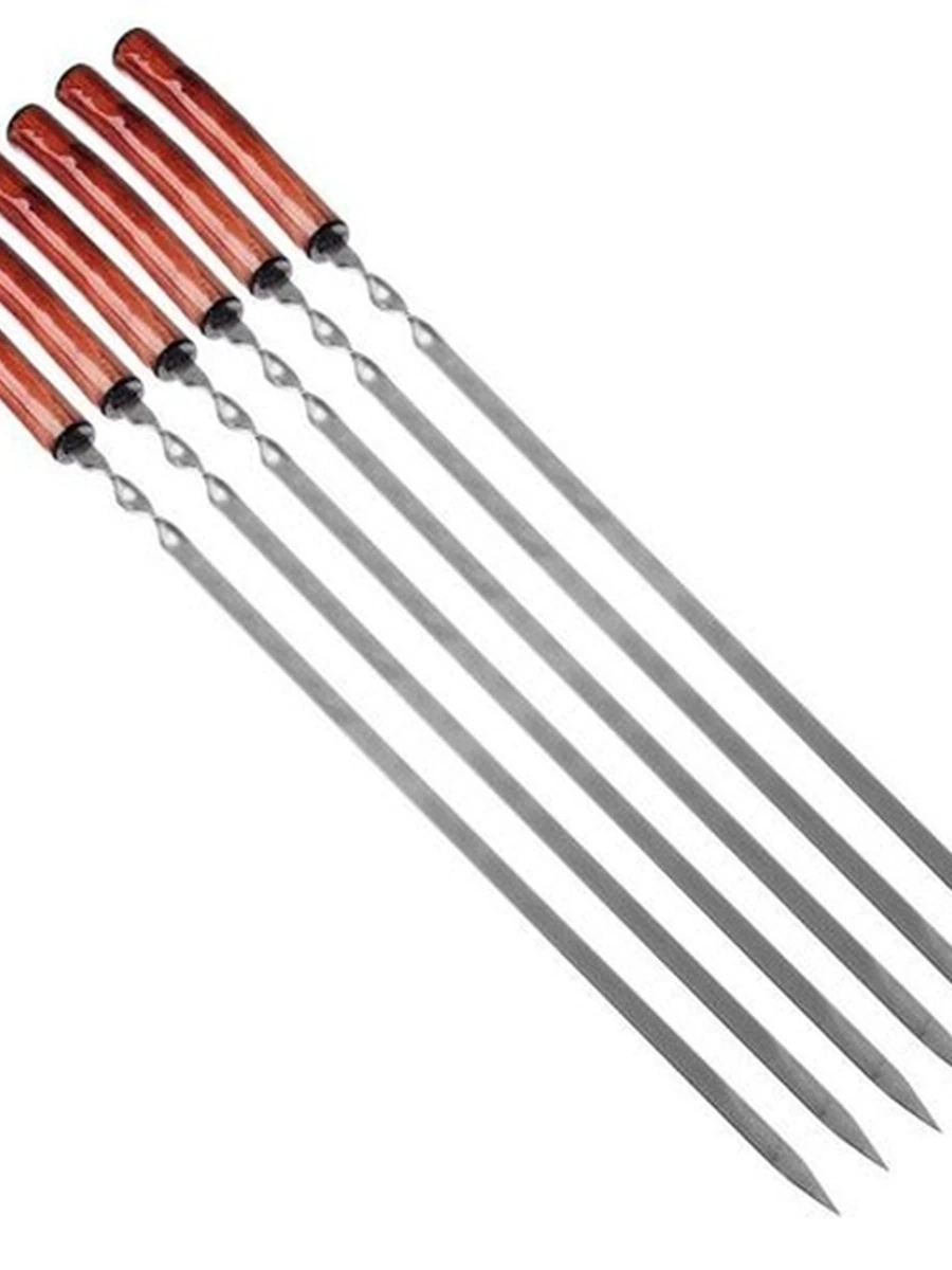 ШАМПУРЫ BBQ STICKS НХ С ДЕРЕВЯННОЙ РУЧКОЙ 50СМ 6ШТ