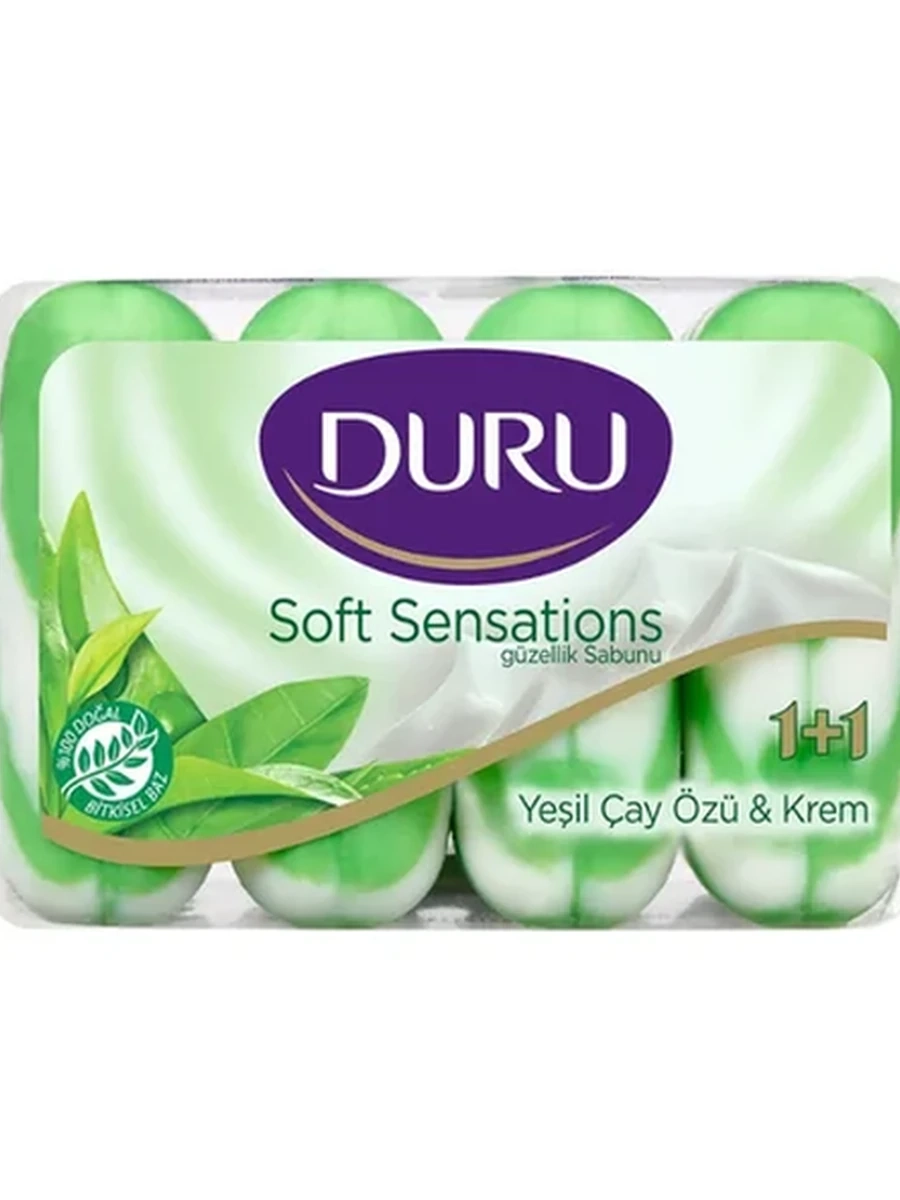 МЫЛО ТУАЛЕТНОЕ DURU SOFT SENSATIONS ЗЕЛЕНЫЙ ЧАЙ 4*80ГР