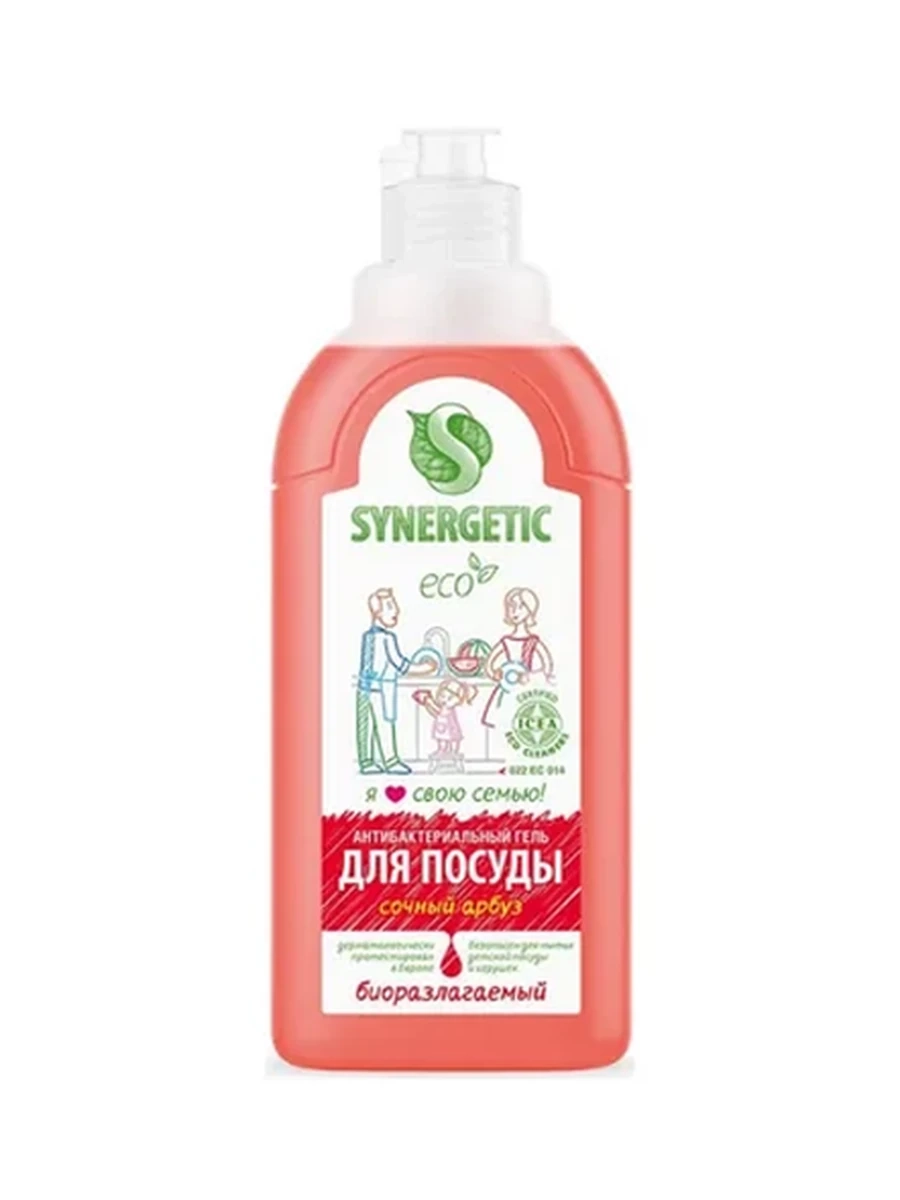 СРЕДСТВО Д/МЫТЬЯ ПОСУДЫ SYNERGETIC АРБУЗ 500МЛ
