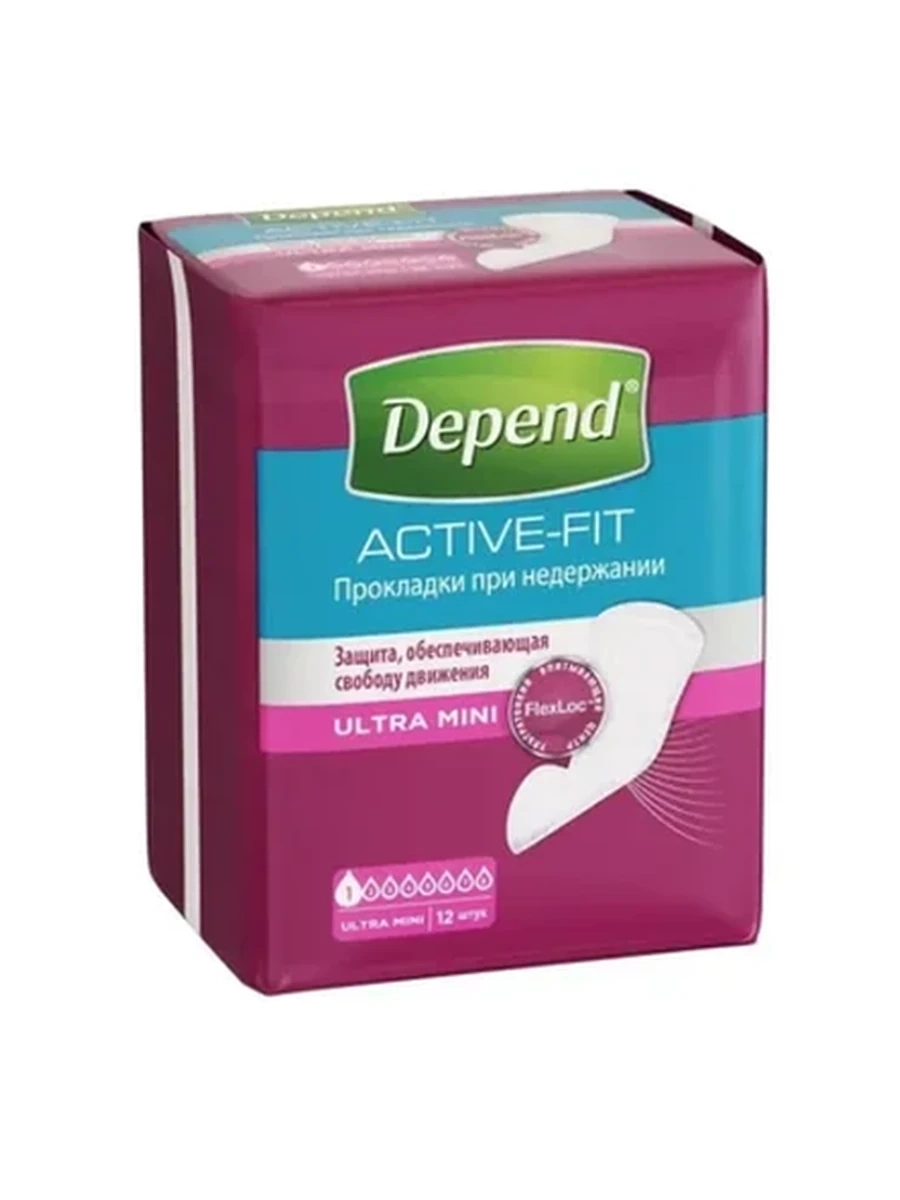 ПРОКЛАДКИ ЕЖЕДН DEPEND ULTRA MINI LINER 12ШТ