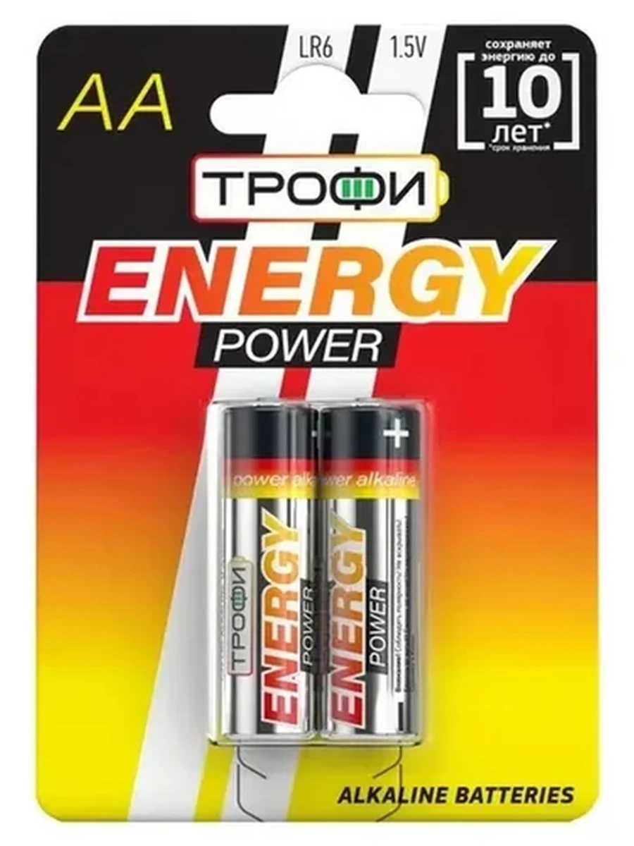 БАТАРЕЙКА ТРОФИ ENERGY ALKALINE LR6-2BL