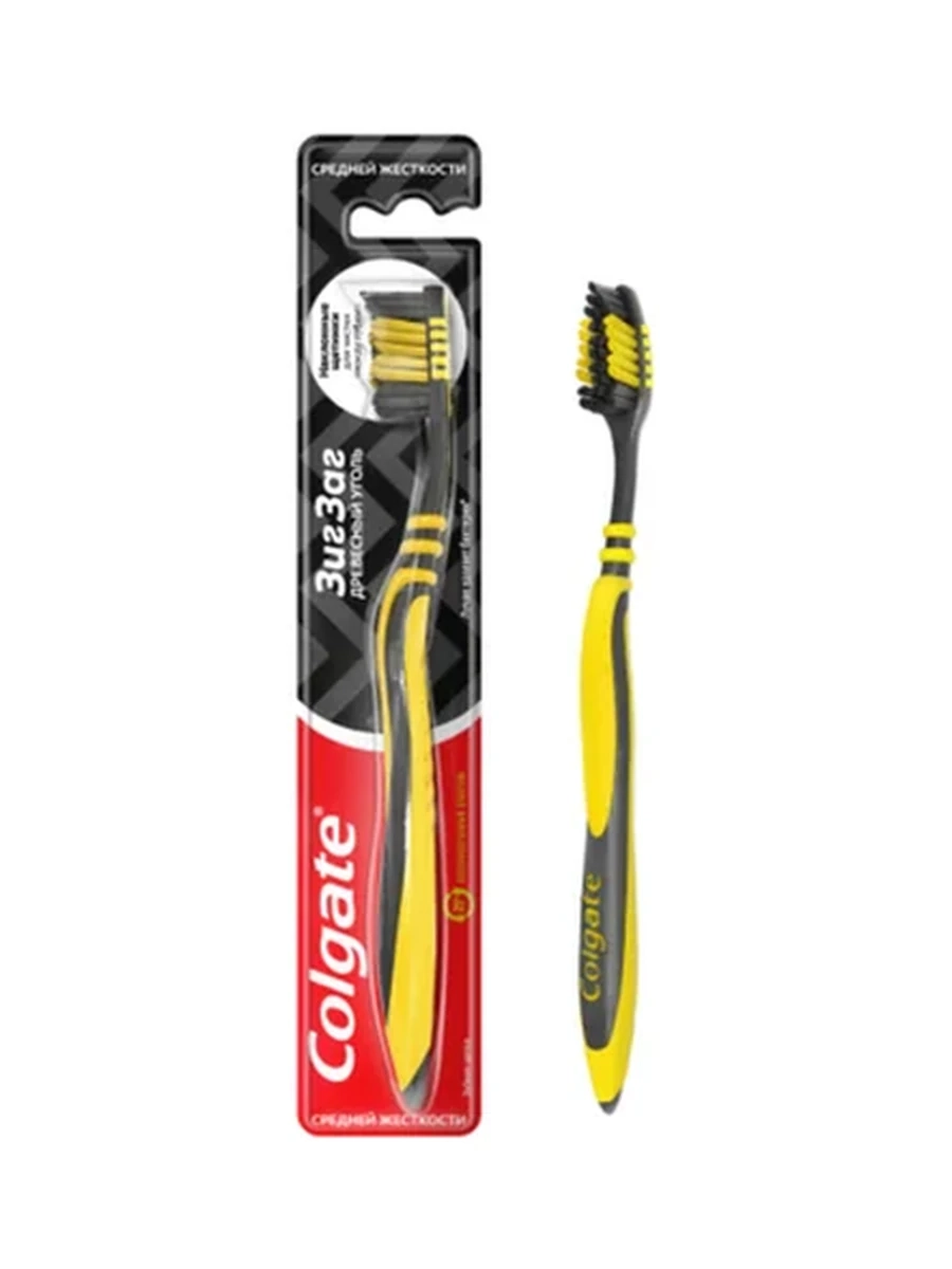 ЩЕТКА ЗУБНАЯ COLGATE ZIG ZAG CHARCOAL 1ШТ