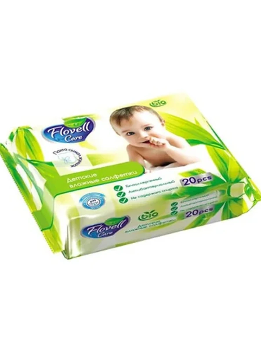 Салфетки Flovell Био детские 20шт