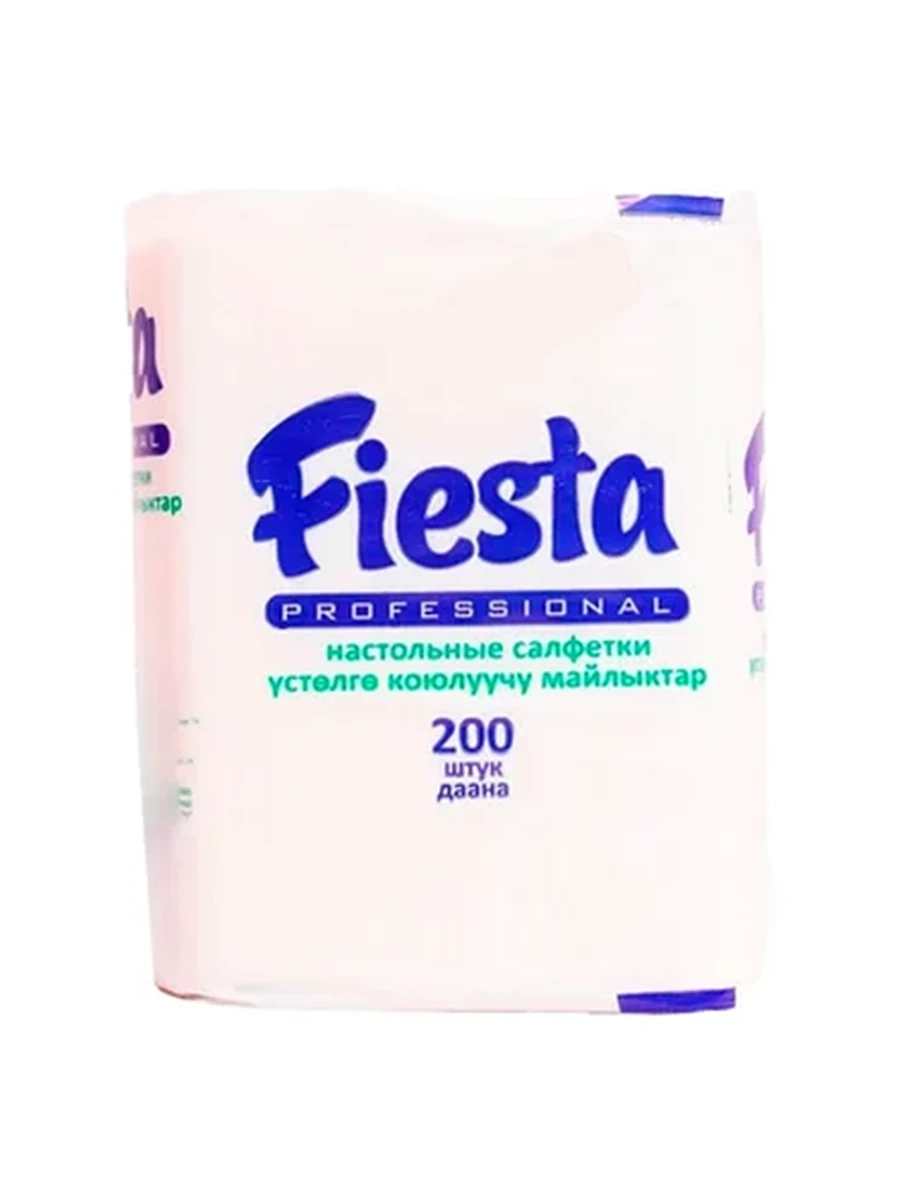 САЛФЕТКИ БУМАЖНЫЕ FIESTA ОДНОСЛОЙНЫЕ НАСТОЛЬНЫЕ 200ШТ