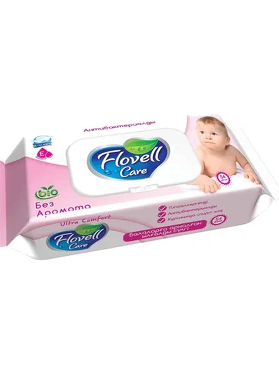 Салфетки Flovell Био детские 54шт
