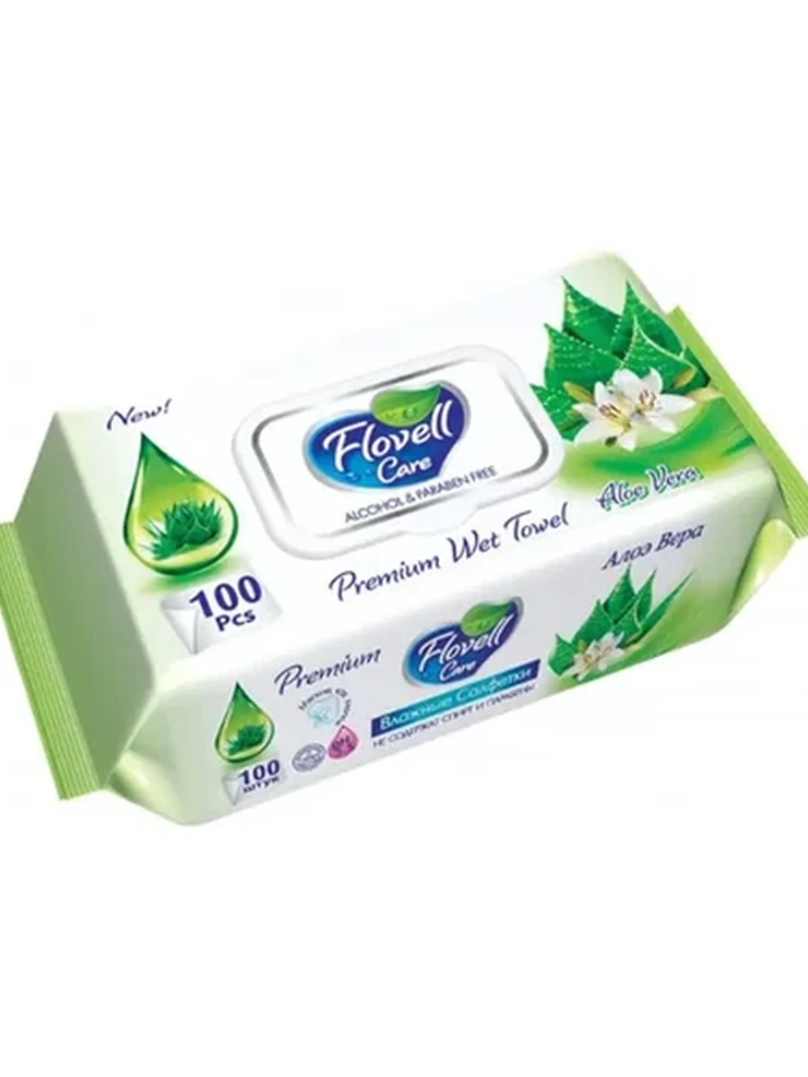 Салфетки Flovell Алоэ Вера 100шт