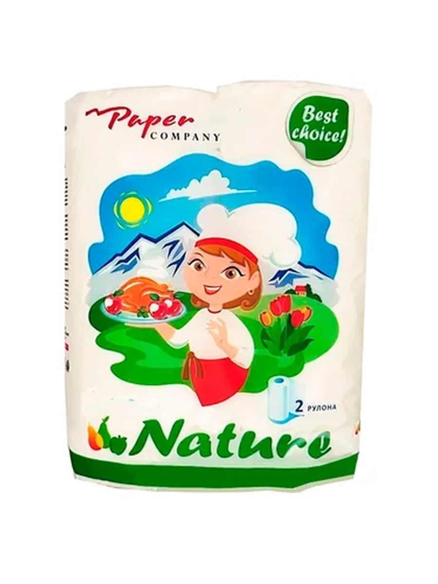 ПОЛОТЕНЦЕ БУМАЖНОЕ NATURE БОЛ 2РУЛ