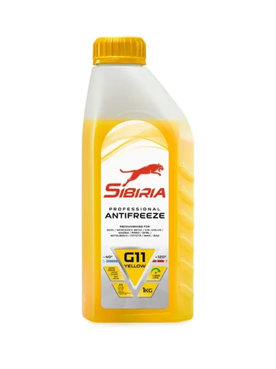 АНТИФРИЗ MANNOL SIBIRIA G-11/12 ЖЕЛТЫЙ -40*C 1Л