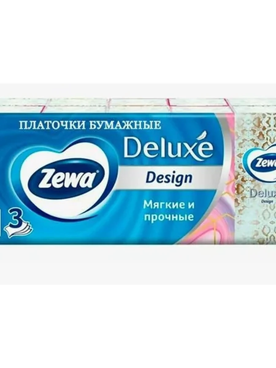 ПЛАТОЧКИ БУМАЖНЫЕ ZEWA DELUXE 10ШТ