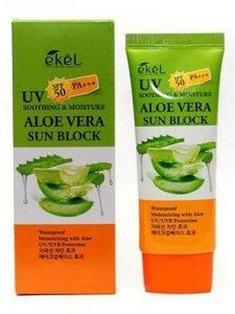 Солнцезащитный крем с экстрактом алоэ SPF 50+/PA+++, Ekel 70 мл