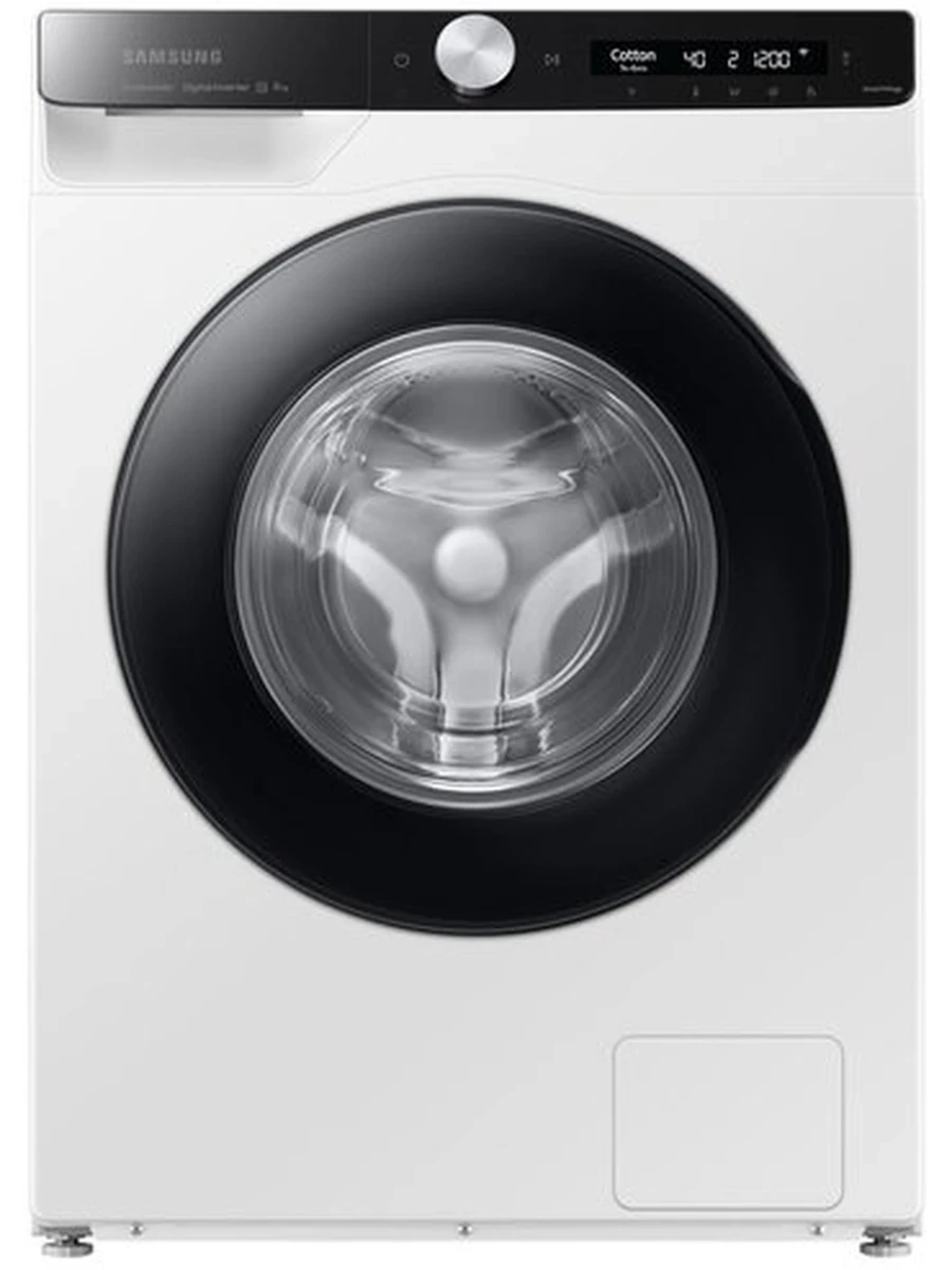 Стиральная машина Samsung WW80AG6S28AELD 8кг, 1200об,мин Eco Bubble Стирка паром, Инверторный мотор, Белая