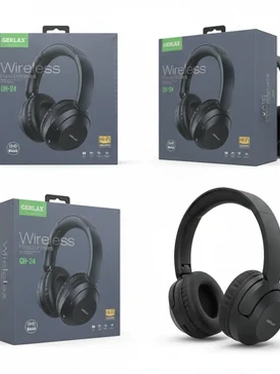 Беспроводные накладные наушники Gerlax GH-24 с Hi-Fi звуком и мощным басом