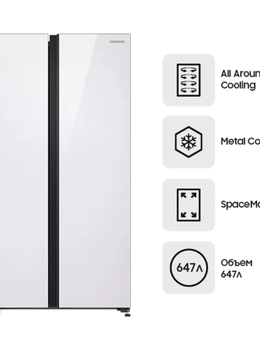 Холодильник Samsung RS62R50311L/WT