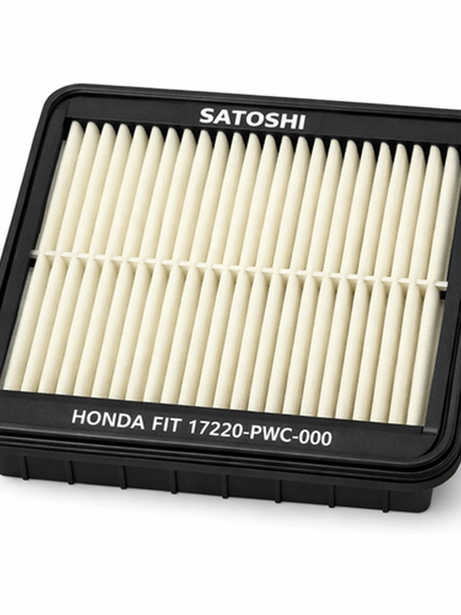 Воздушный фильтр SATOSHI HONDA FIT 17220-PWC-000 для эффективной очистки воздуха, поступающего в двигатель автомобиля Honda Fit.