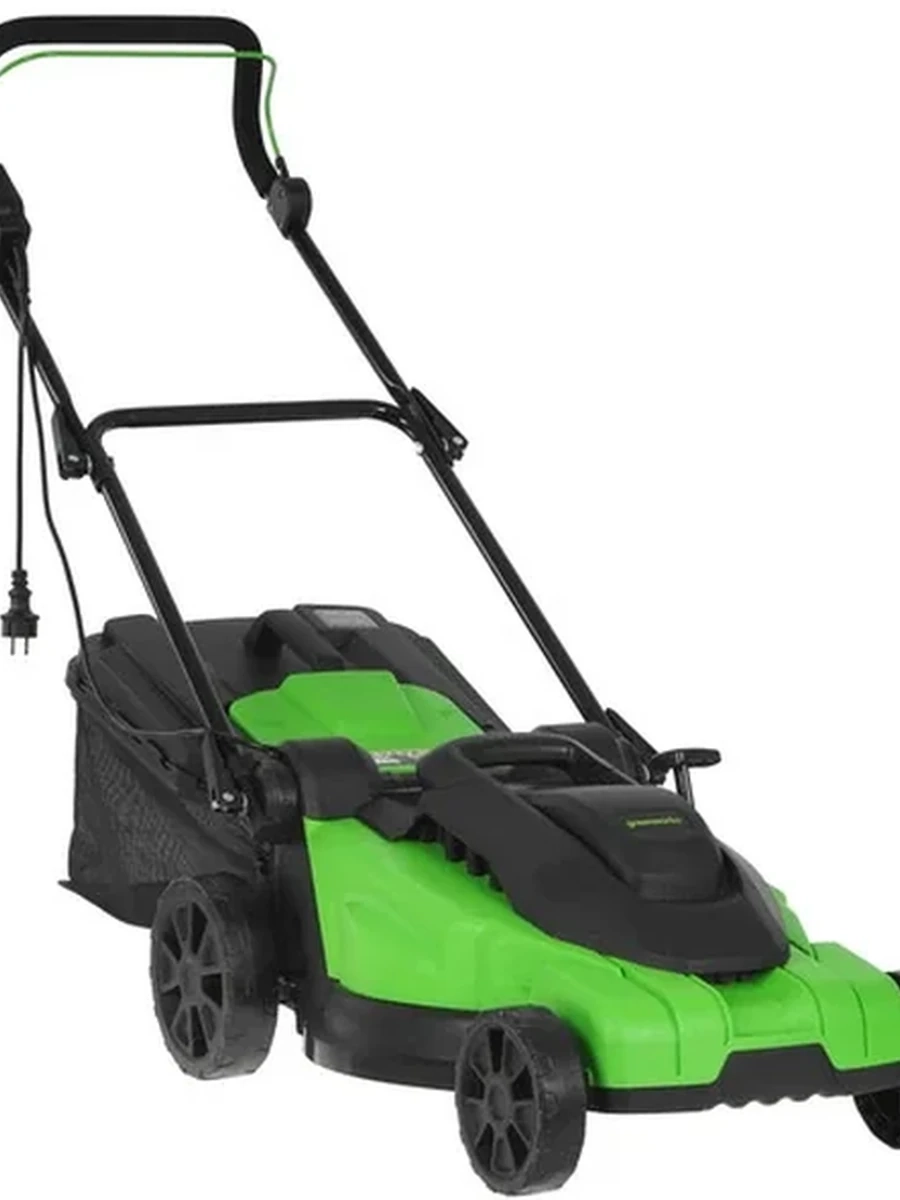 Электрическая газонокосилка Greenworks LM2000 2515707 [2000 Вт, 50 л, от 20 мм до 70 мм, ширина - 430 мм]