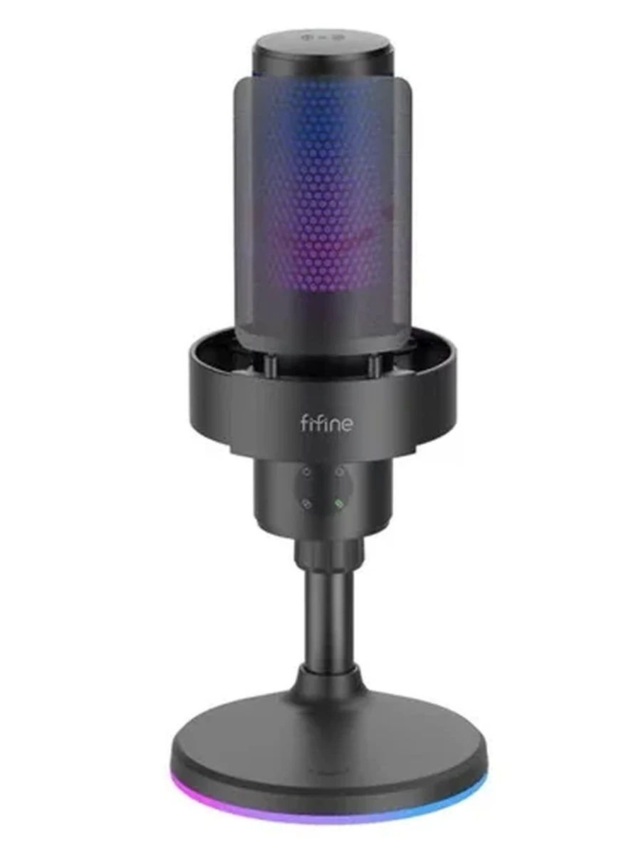 Микрофон Fifine A9S [настольный/компьютерный/конденсаторный/Type-C/RGB] Черный