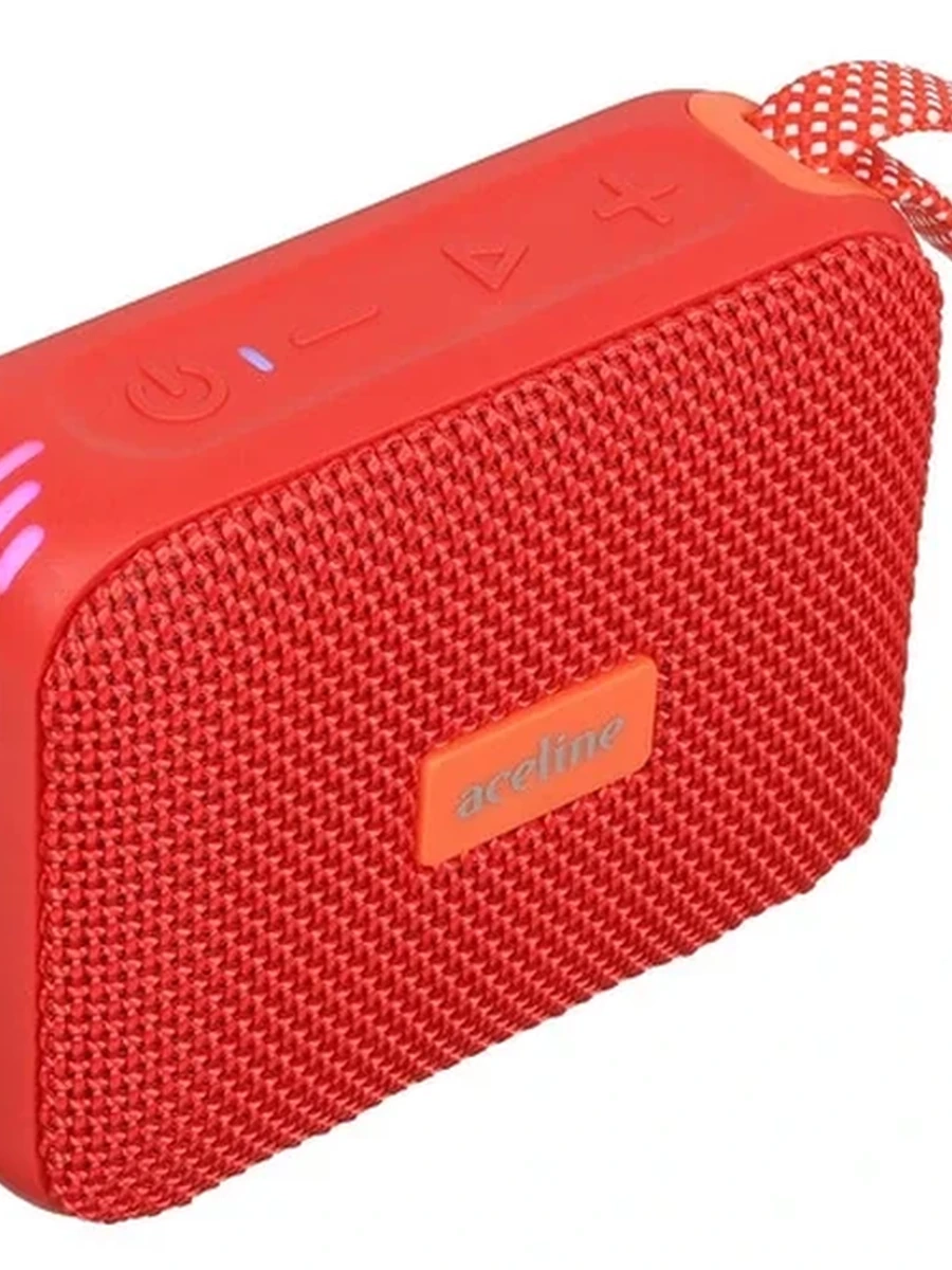 Колонка портативная Aceline  APS-100 [5Вт, Bluetooth, Micro SD, IPX7, 3,7В/1000 мАч, красная]