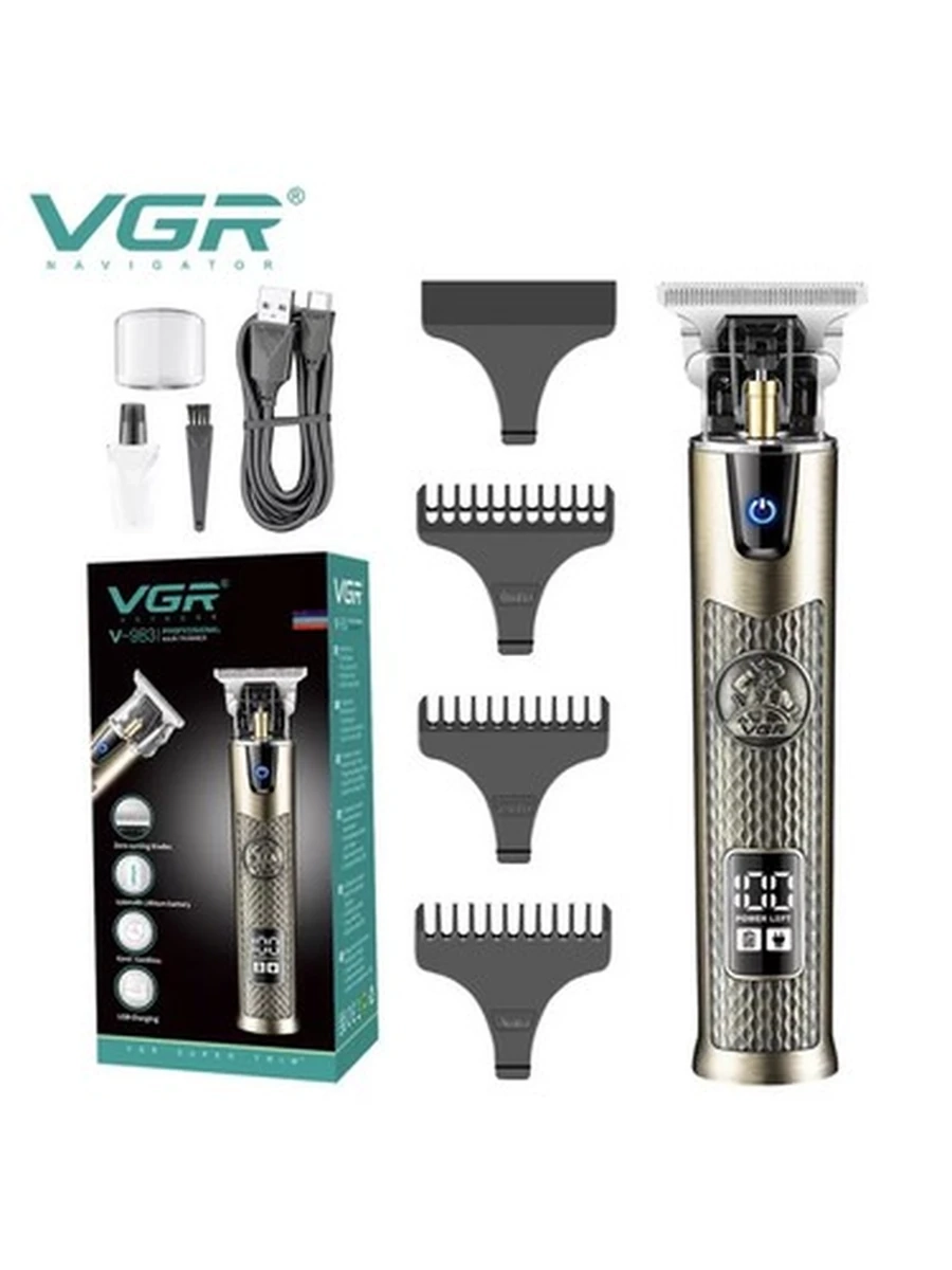 Профессиональный триммер VGR V-983 для стрижки волос, бороды и усов