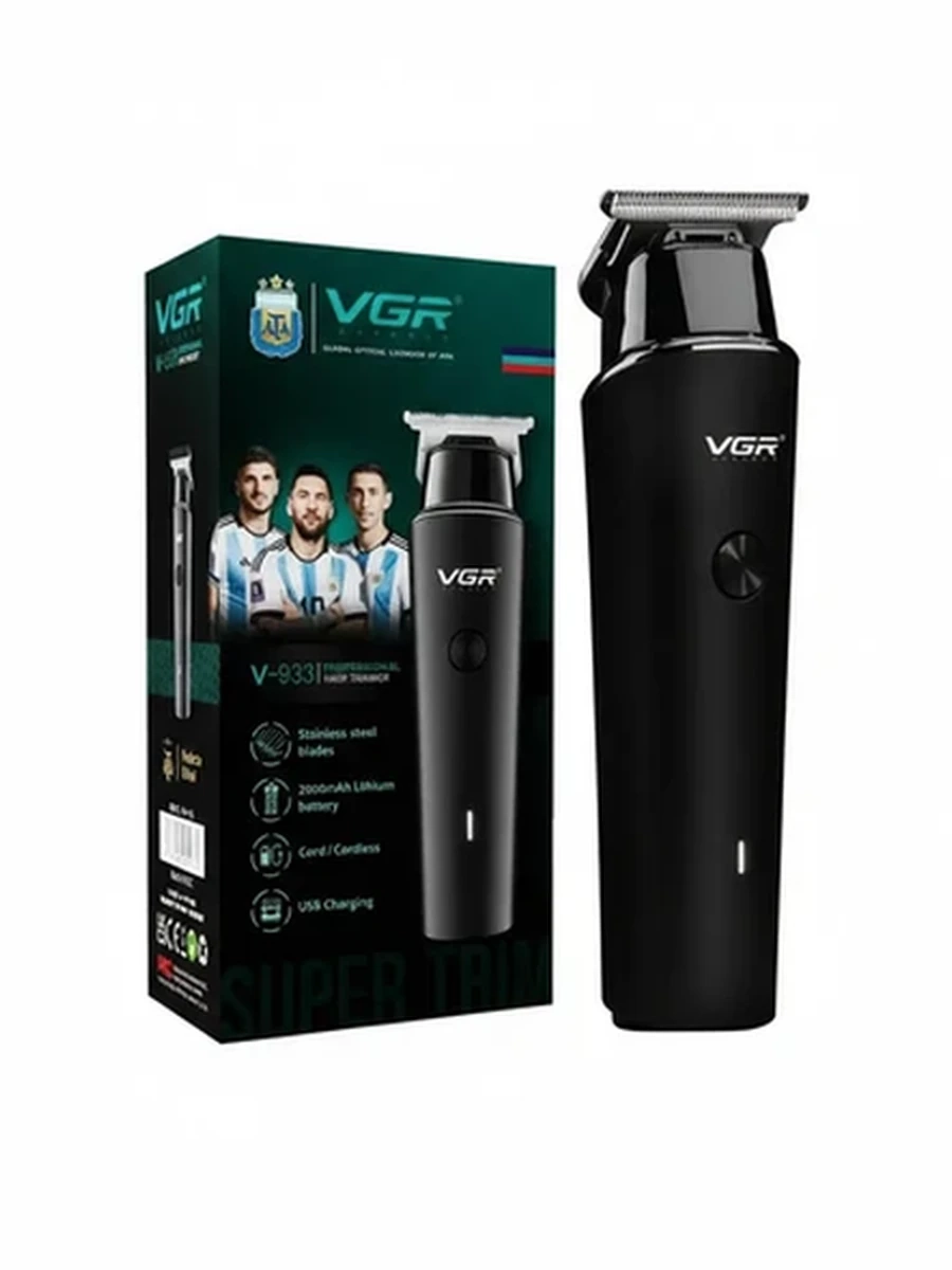Профессиональный триммер VGR V-933 для стрижки волос и бороды аккумуляторный