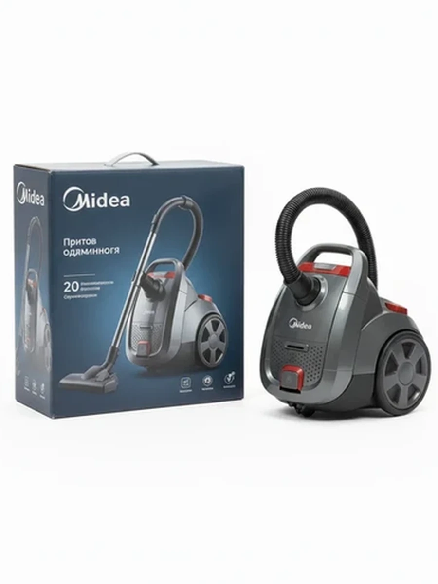 Пылесос Midea MVC5516-G с мешком для эффективной сухой уборки дома