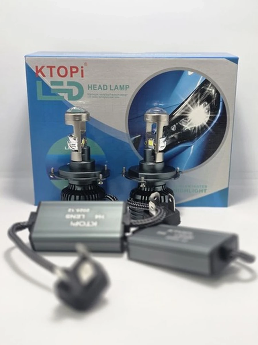 KTOPi LED МИНИ ЛИНЗЫ МАРКИ H4 (дальний и ближний свет)