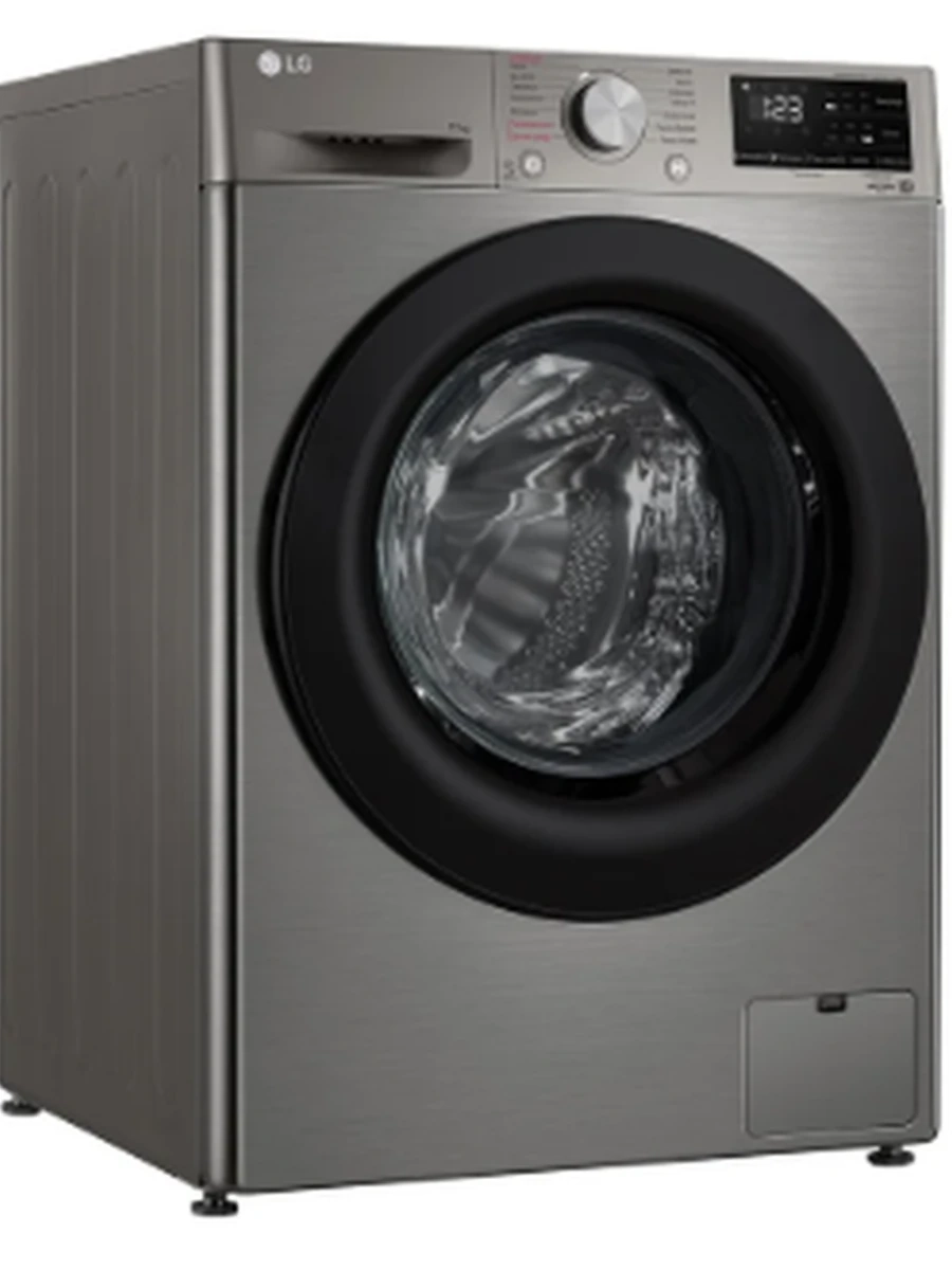 Стиральная мащина LG F4V5VG2S в Стальном цвете, Вместимость: 9 кг-Сушка 6 кг