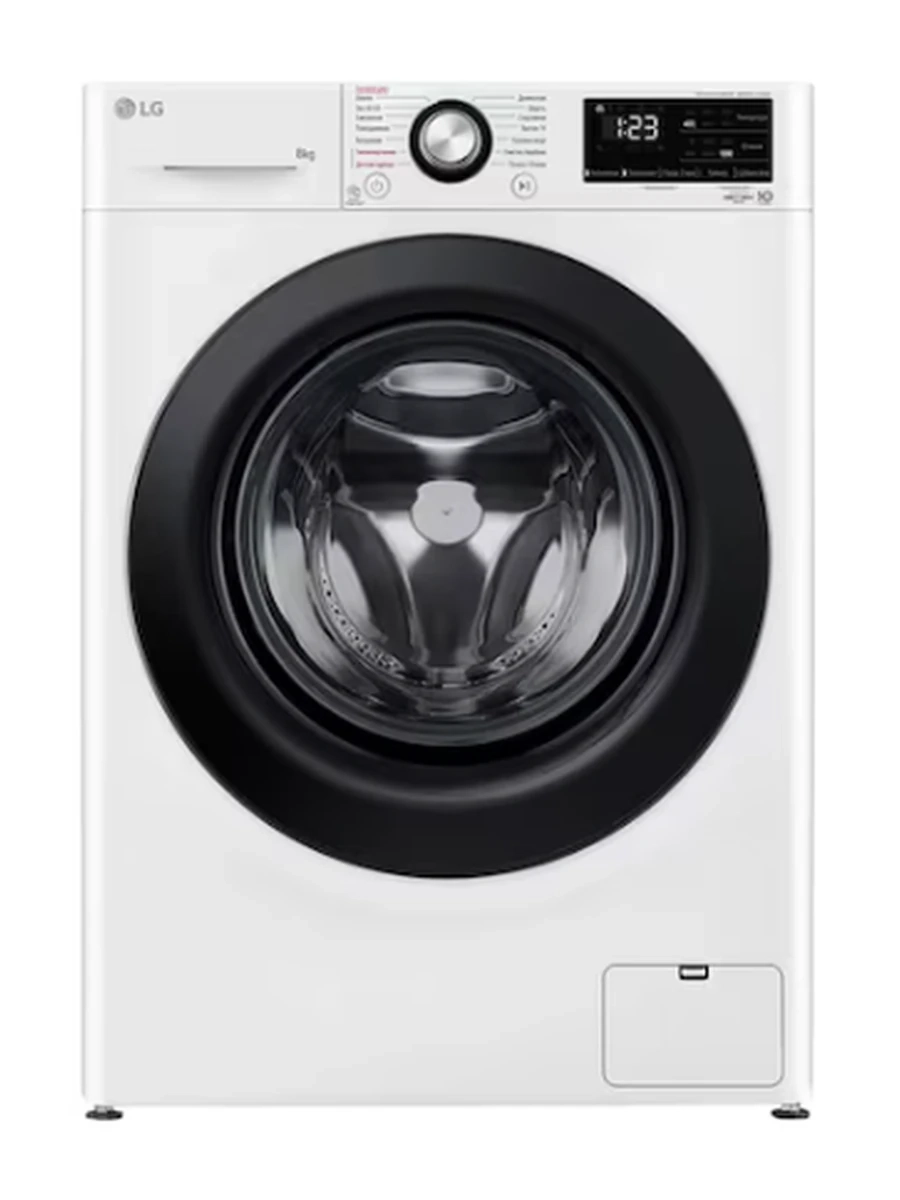 Стиральная машина LG F2V3PS6W Белый, Черная дверь Вместимость: 8 кг