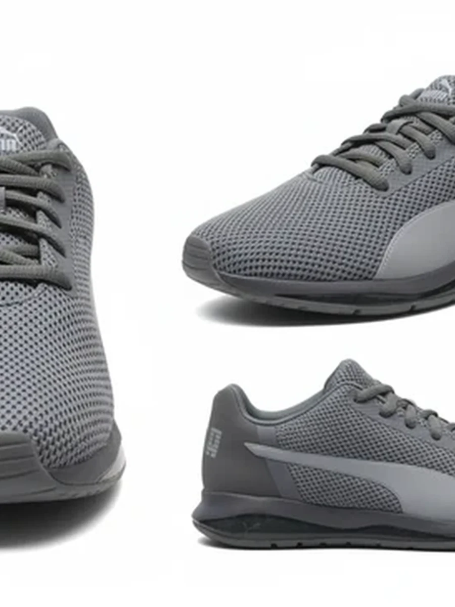 Мужские спортивные кроссовки Puma серые для бега и фитнеса