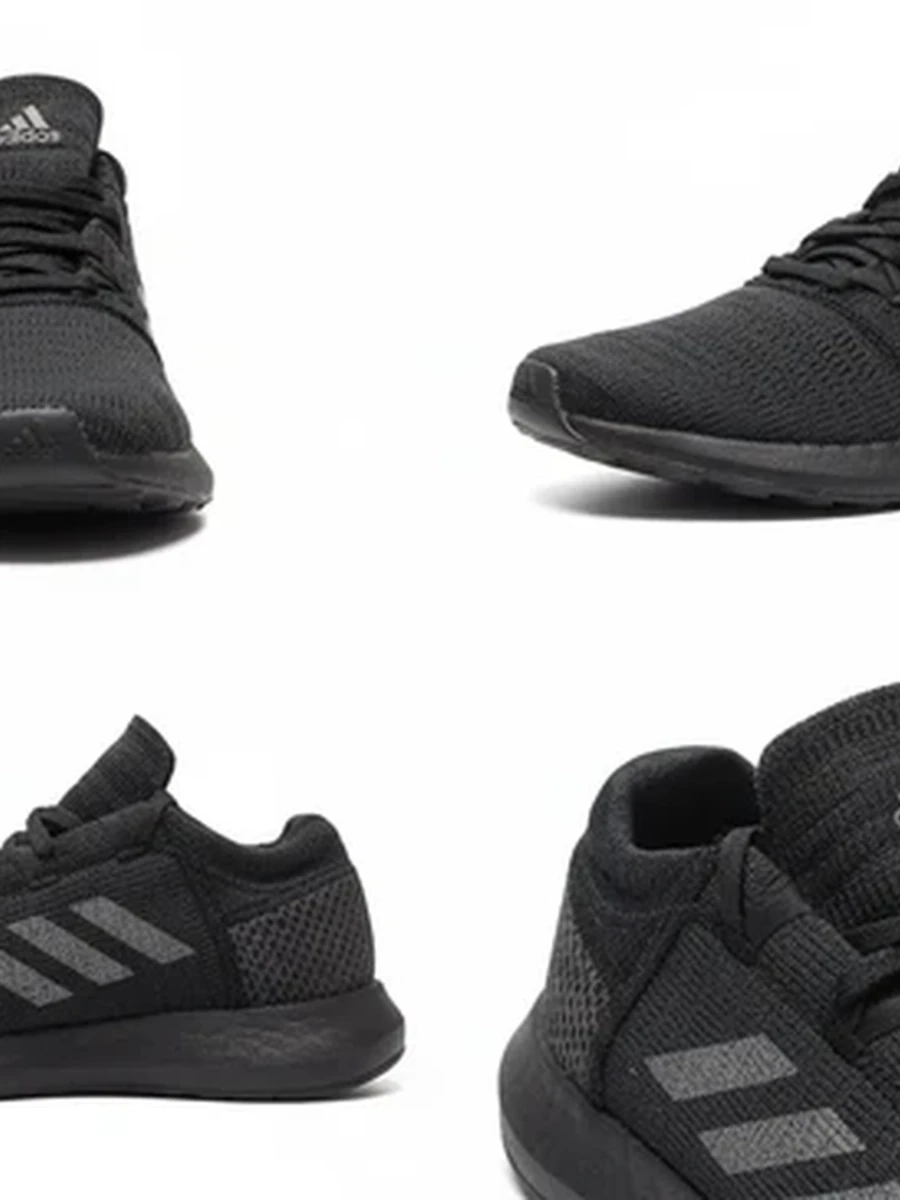 Кроссовки мужские Adidas черные текстильные для бега и повседневной носки