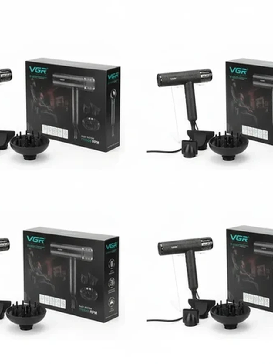 Профессиональный фен для волос VGR V-640 HD с ионизацией и насадками
