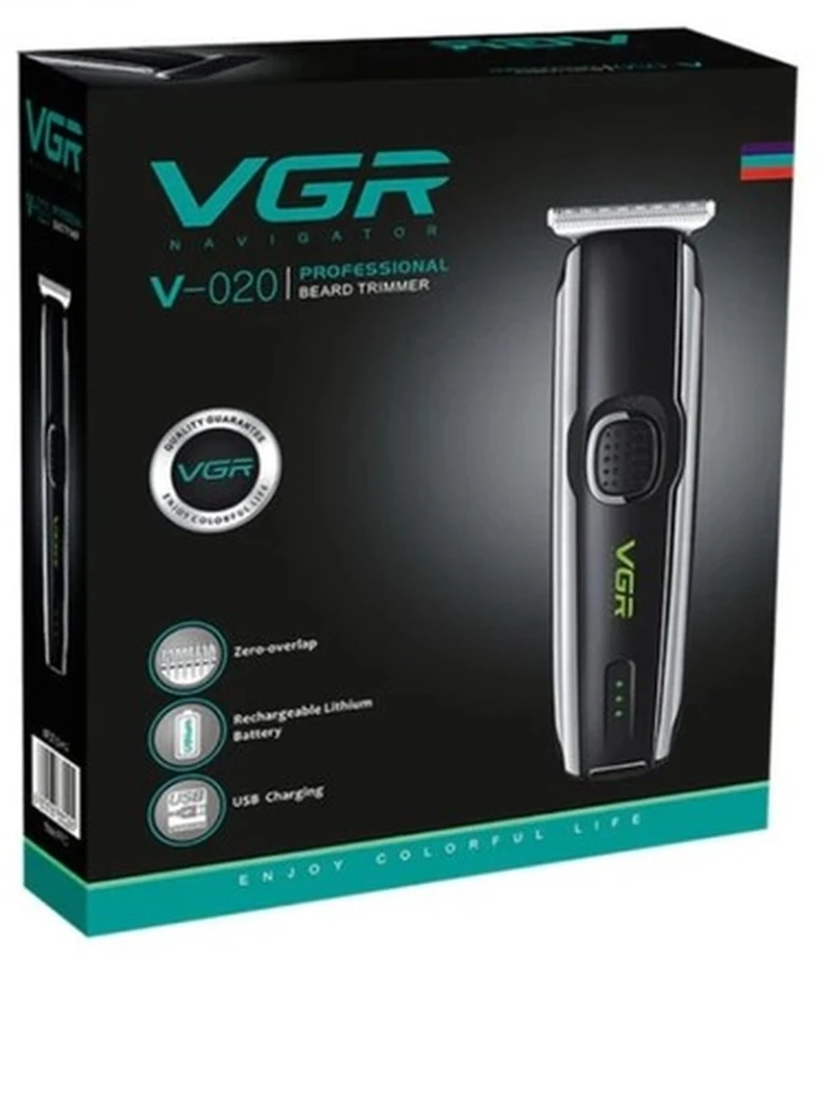 Профессиональный триммер VGR V-020 для стрижки волос и бороды аккумуляторный
