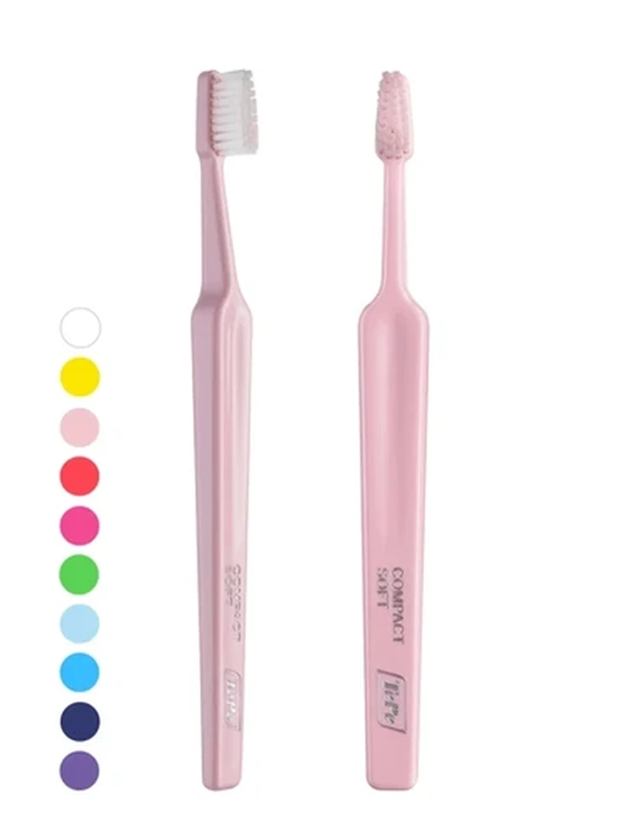 Зубная щетка TePe Select Compact Soft, цвет розовый