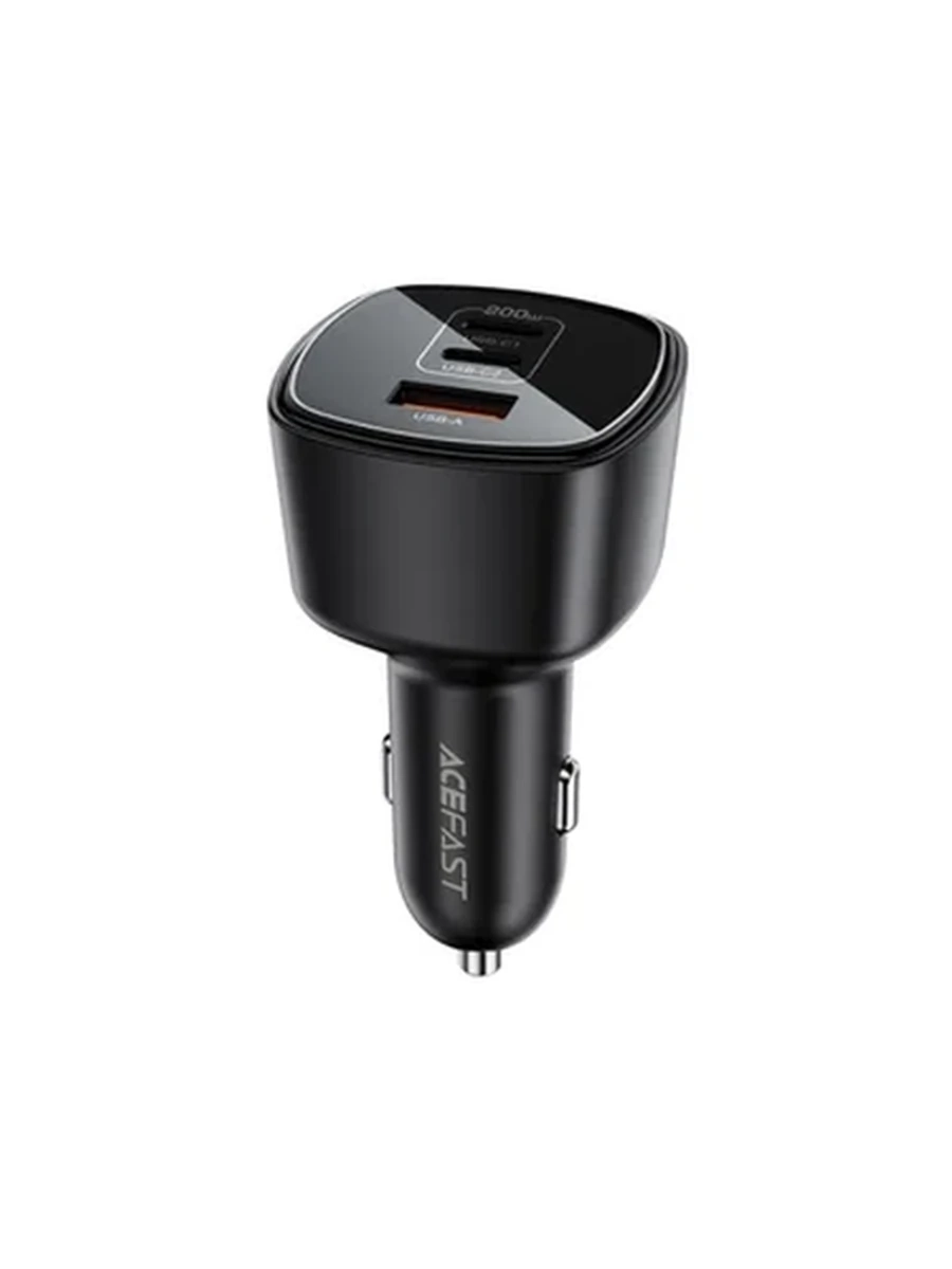 Авто Адаптер ACEFAST B18 200W(2USB-C+USB-A)fast car charger,black