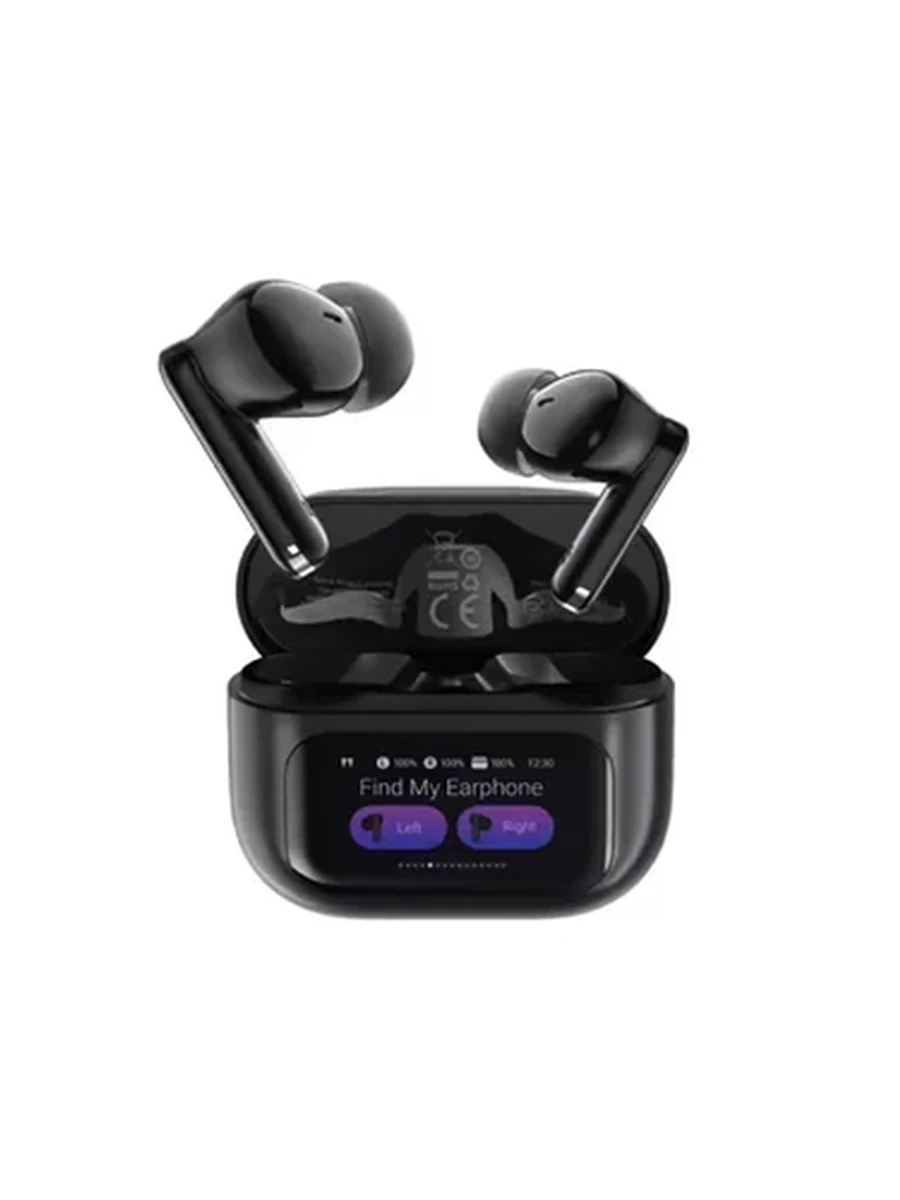 Наушники ACEFAST W6 smart screen active noise cancelling true wireless earbuds,black