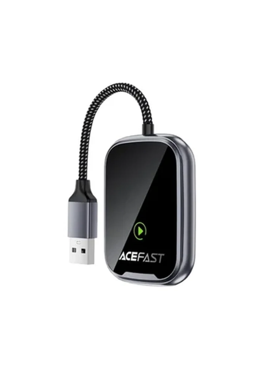 CarPlay ACEFAST QC1 CarPlay wireless adapter for car,metal gray