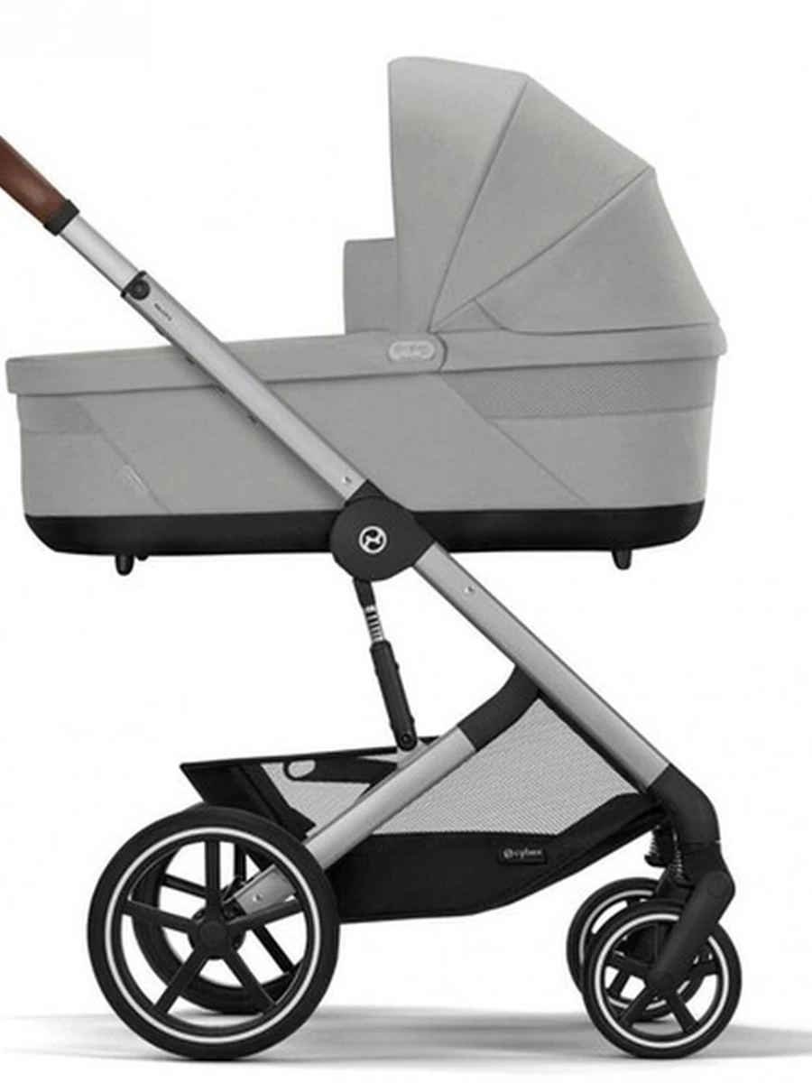 Коляска Cybex Balios S Lux 2 в 1 Stone Grey автокресло Aton B2 i-Size Volcano Black